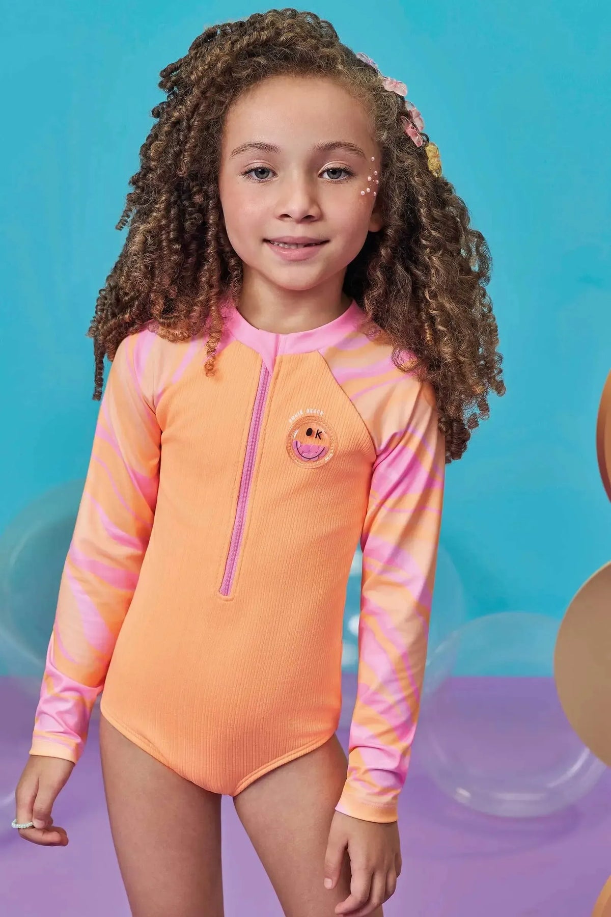 Maiô em Malha com Proteção UV50+ 99822 Kukiê Infantil Menina