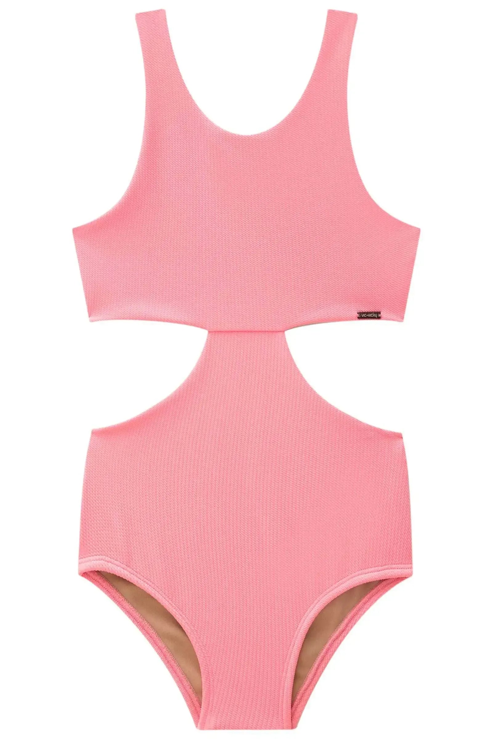 Maiô em Malha Jacquard Catarina UV 50+ 87898 Vic&Vicky Teen Menina