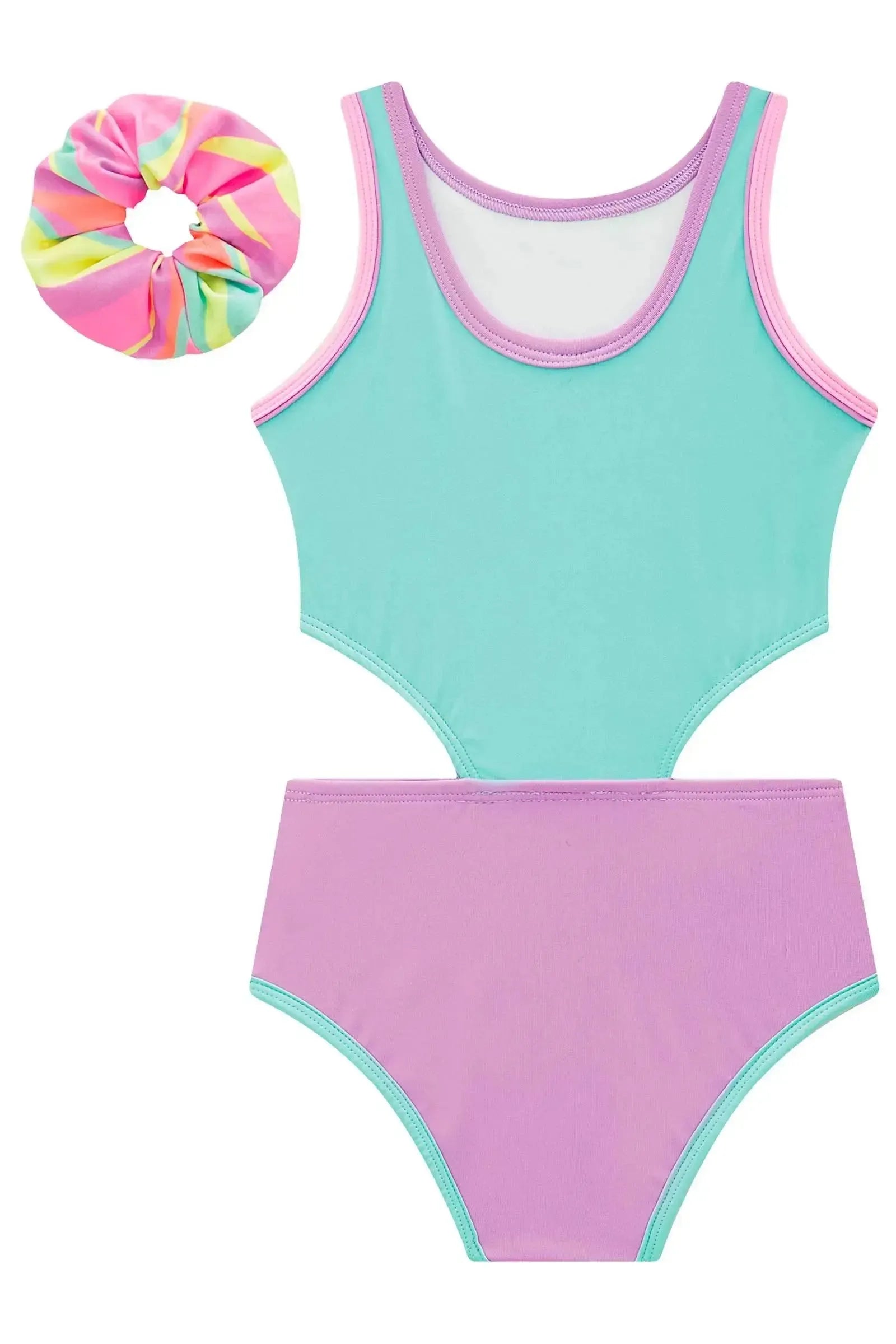Maiô em Malha Poliamida com Proteção UV50+ (Acompanha Amarrador) 99513 Kukiê Infantil Menina