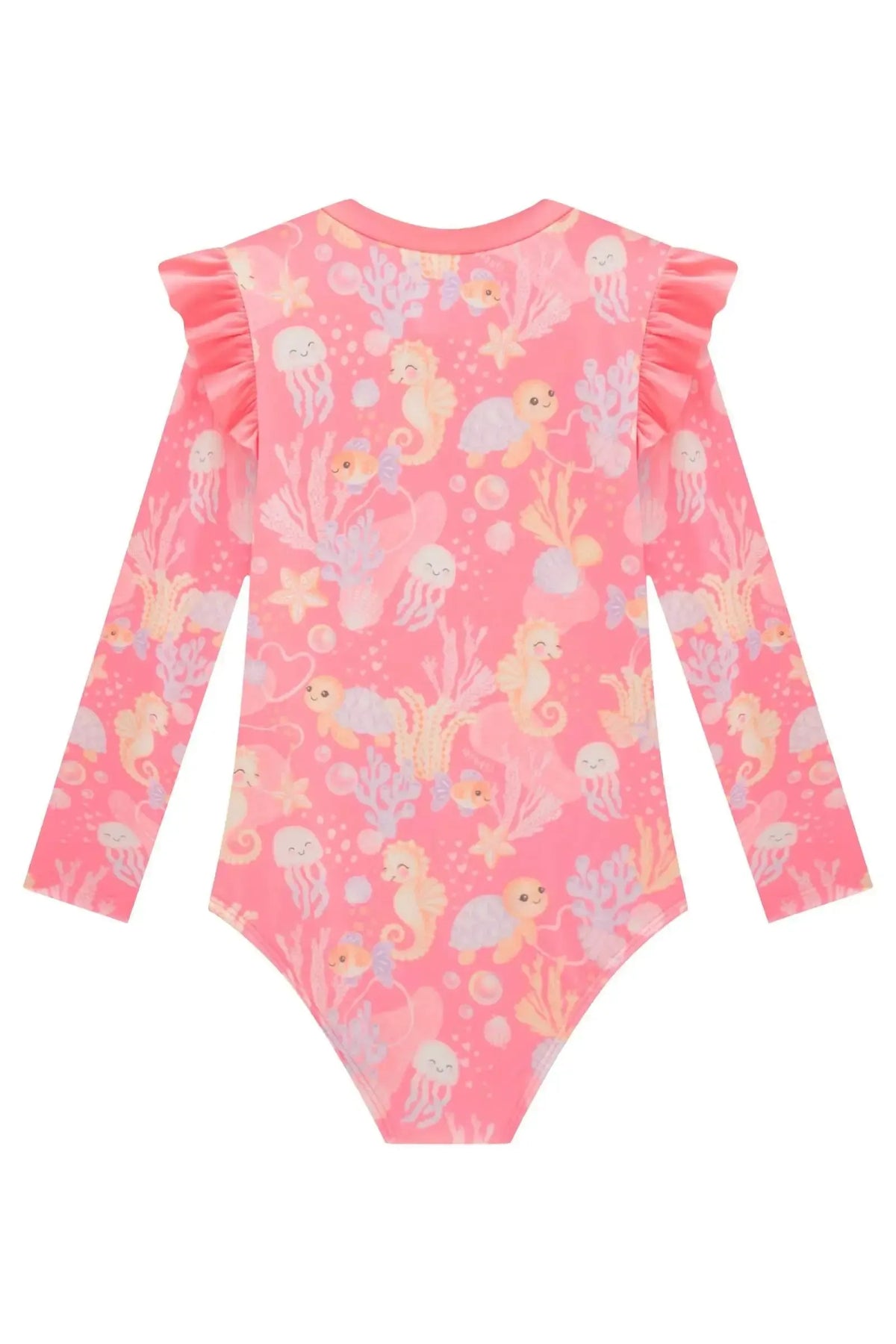 Maiô em Malha UV Dry com Proteção 50+ 98409 Infanti Infantil Menina