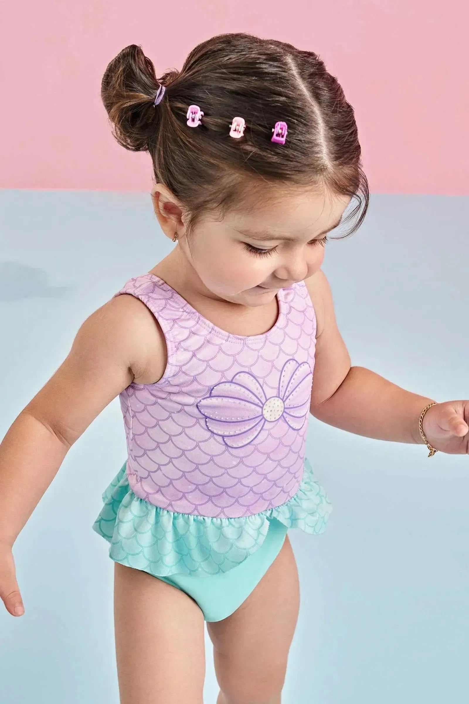 Maiô em Malha Uv Dry com Proteção Uv 50+ 84814 Infanti Bebê Menina