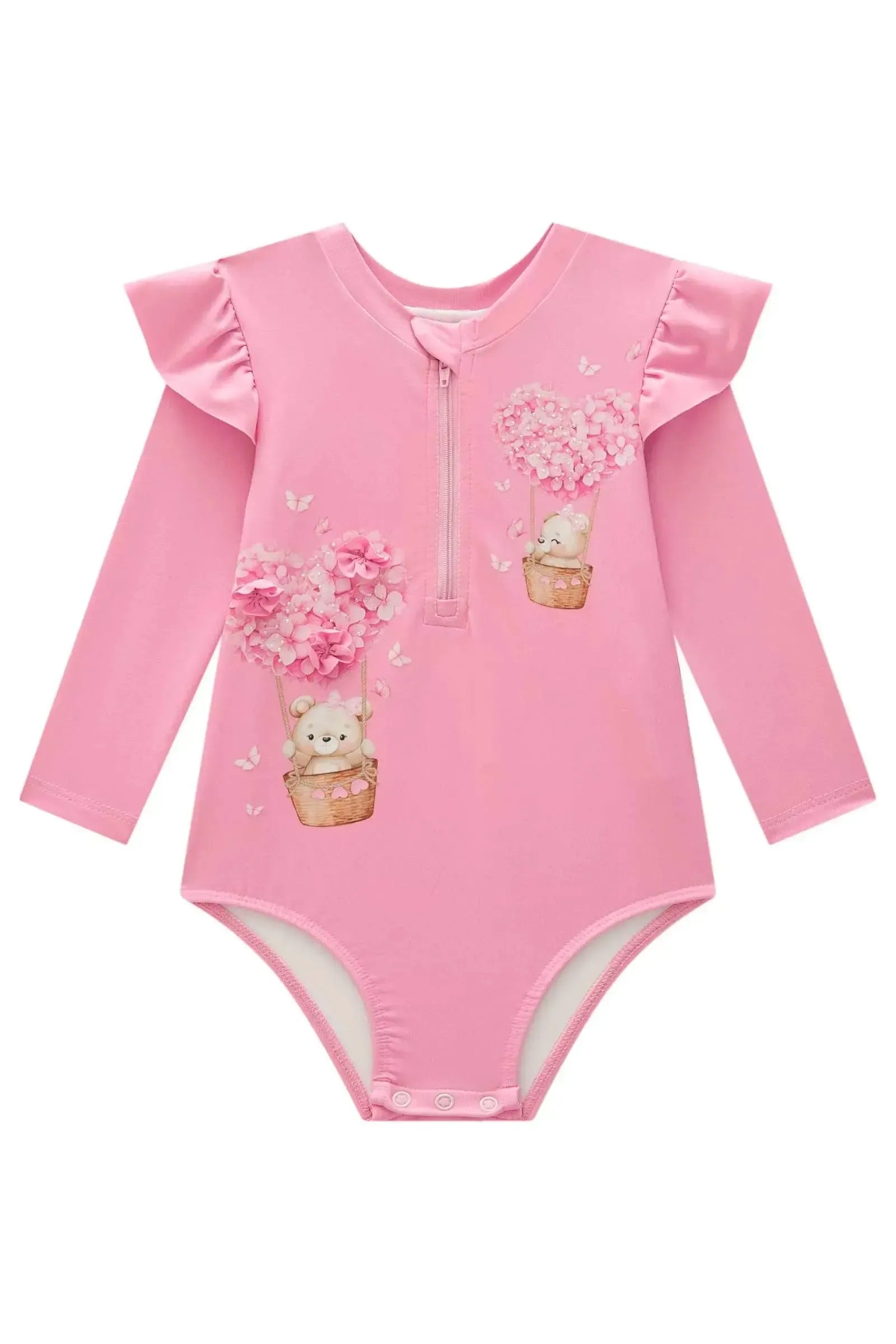Maiô em Malha UV Dry com Proteção UV 50+ 84822 Infanti Bebê Menina