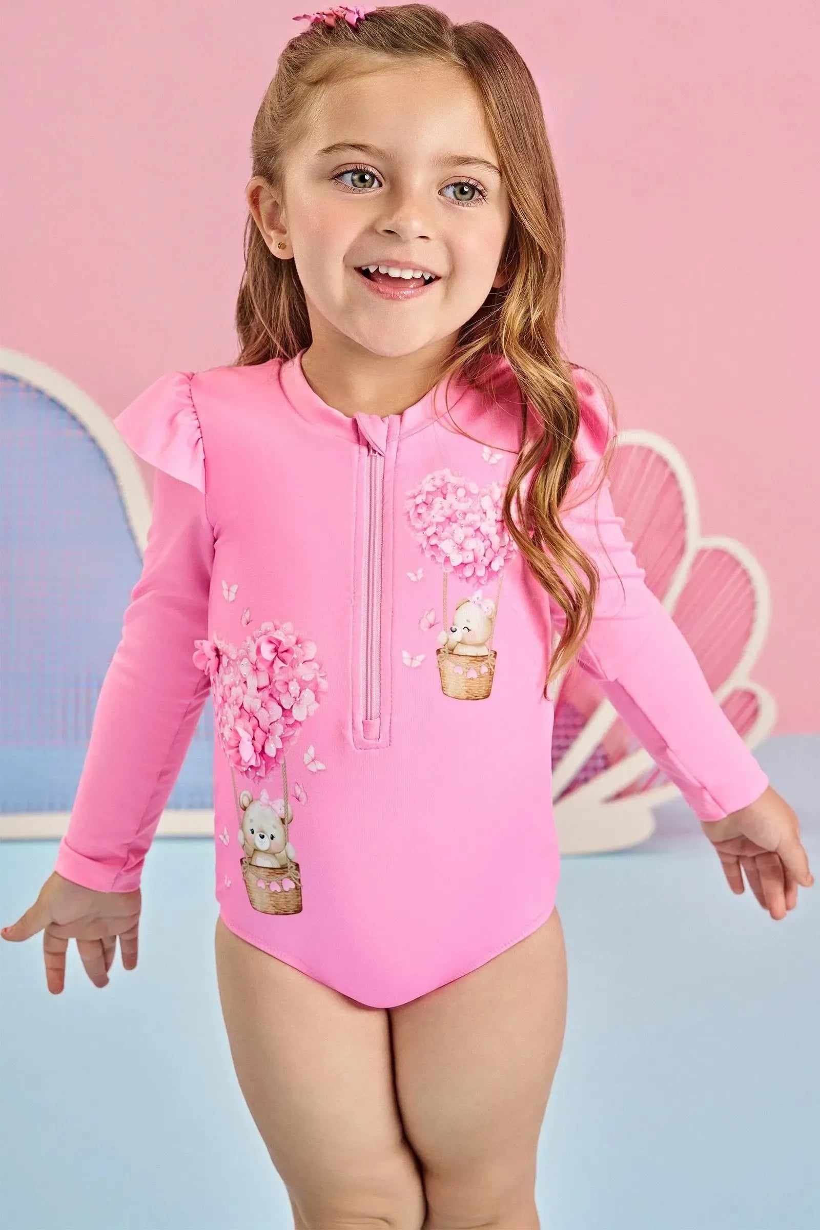 Maiô em Malha UV Dry com Proteção UV 50+ 84822 Infanti Bebê Menina