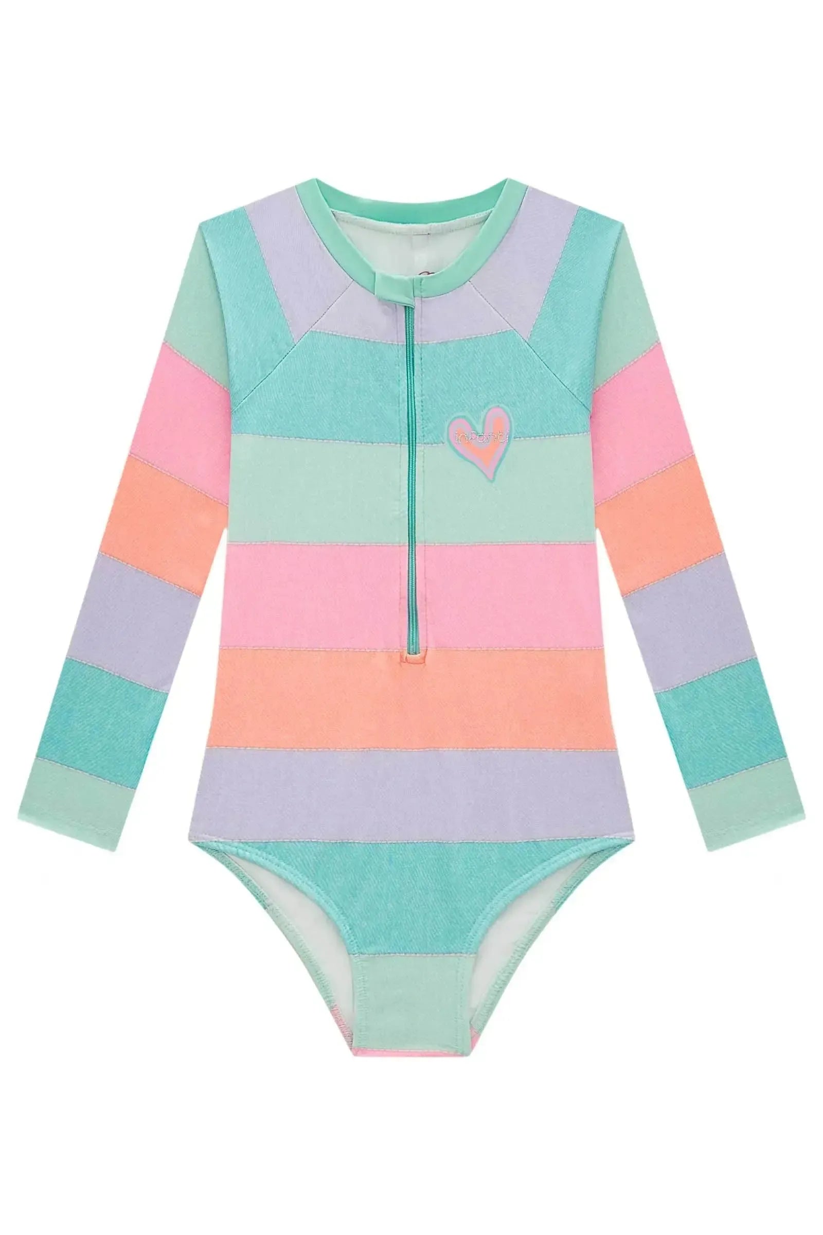 Maiô em Malha UV Dry com Proteção UV 50+ 93164 Infanti Infantil Menina