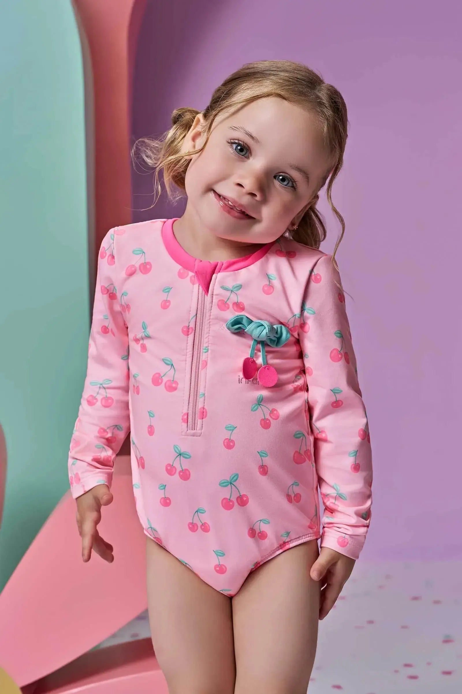 Maiô em Malha UV Dry com Proteção UV 50+ 95611 Infanti Infantil Menina