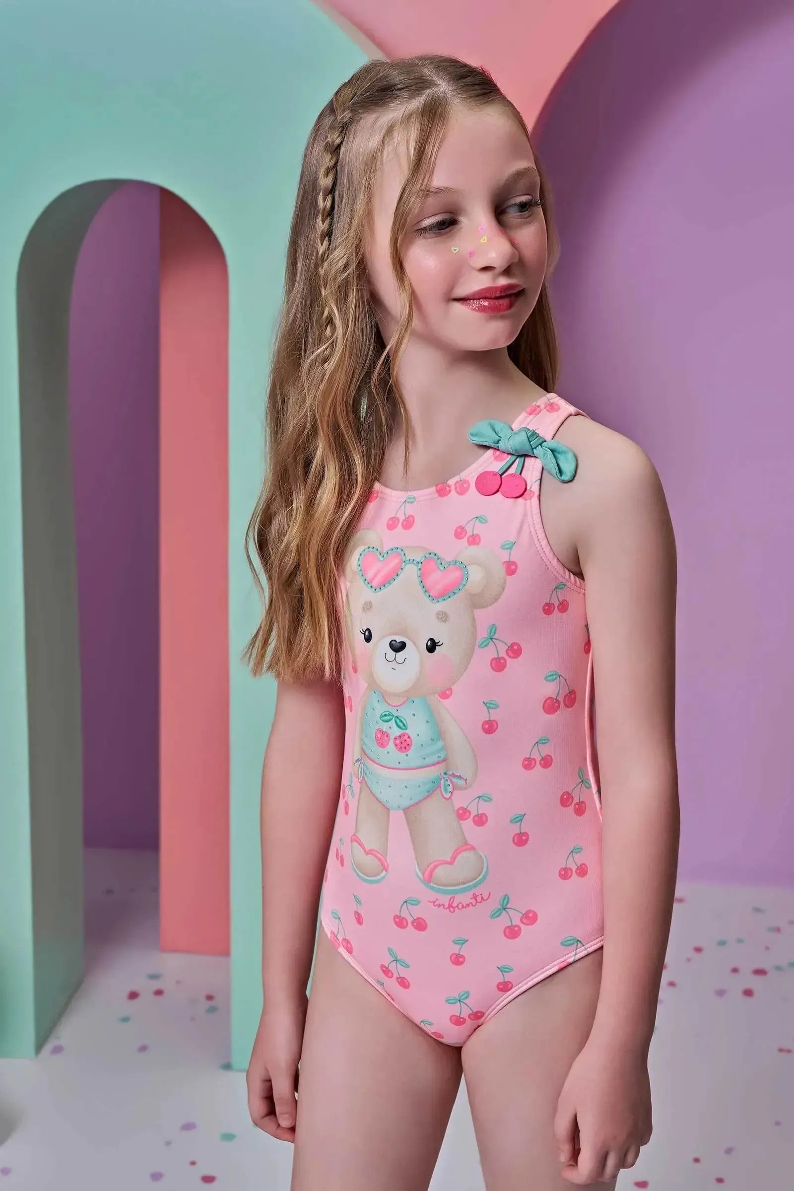 Maiô em Malha UV Dry com Proteção UV 50+ 95676 Infanti Infantil Menina