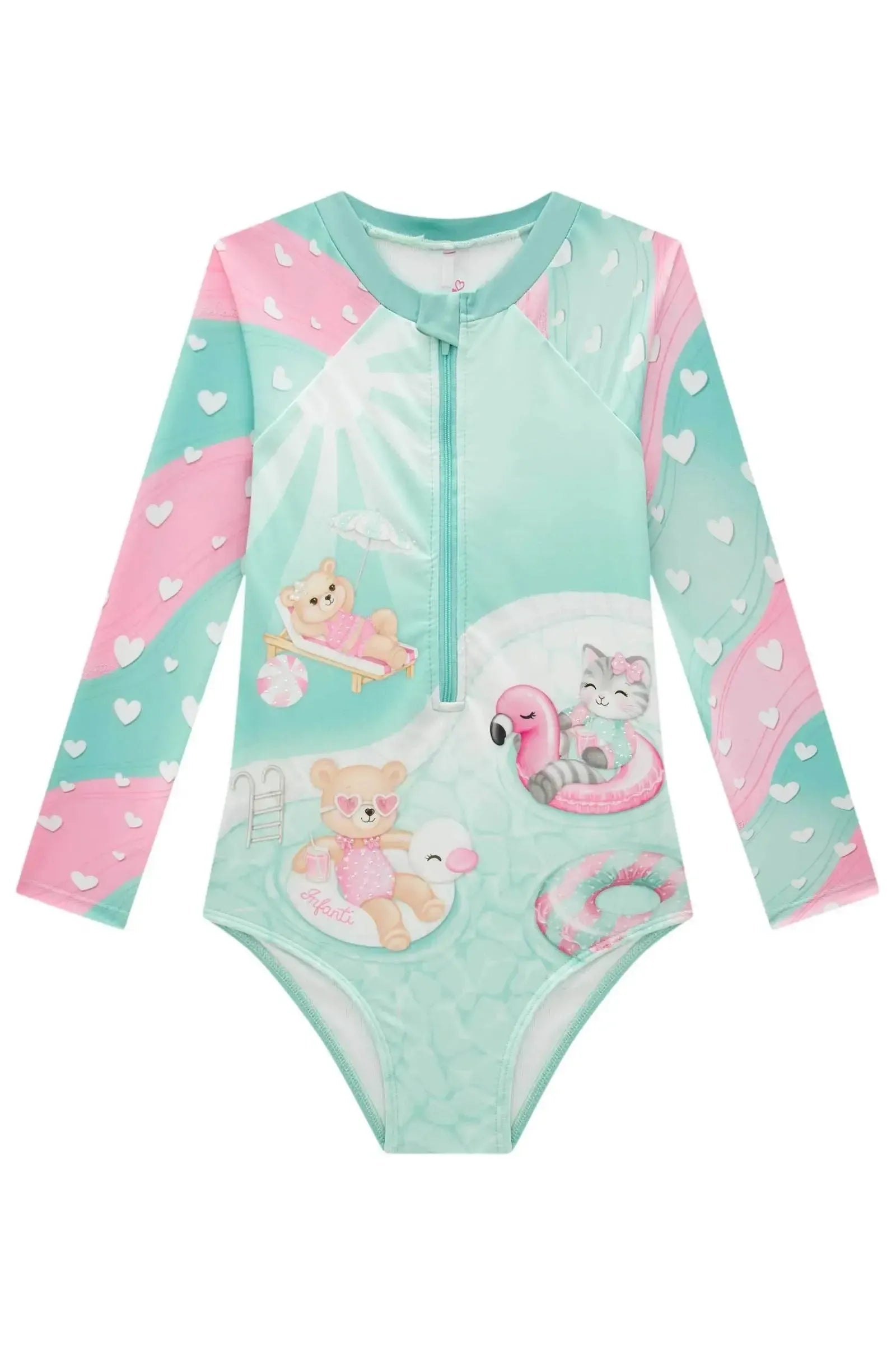 Maiô em Malha UV Dry com Proteção UV 50+ 95929 Infanti Infantil Menina