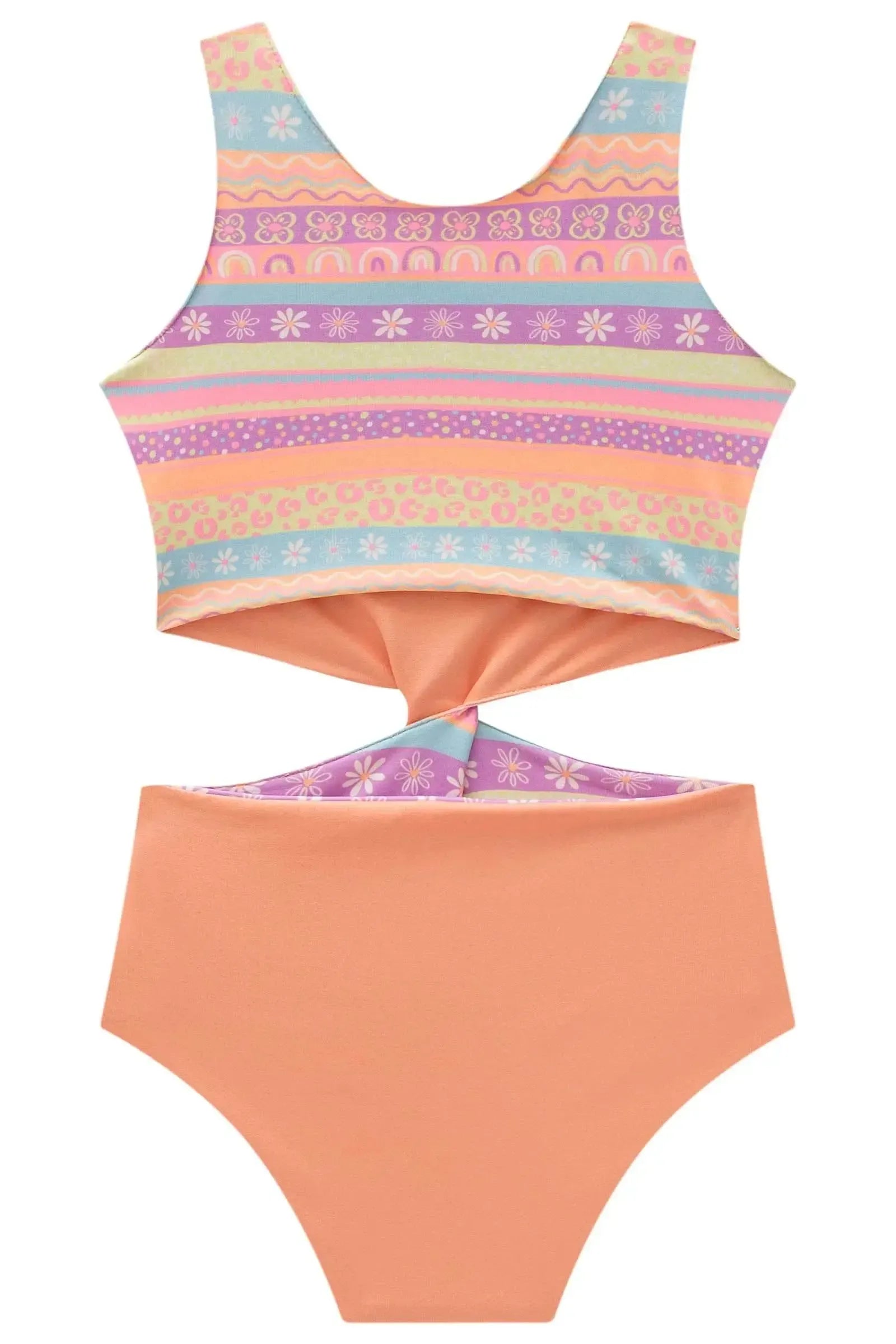 Maiô Reversível em Malha UV Dry com Proteção UV 50+ 95925 Infanti Infantil Menina