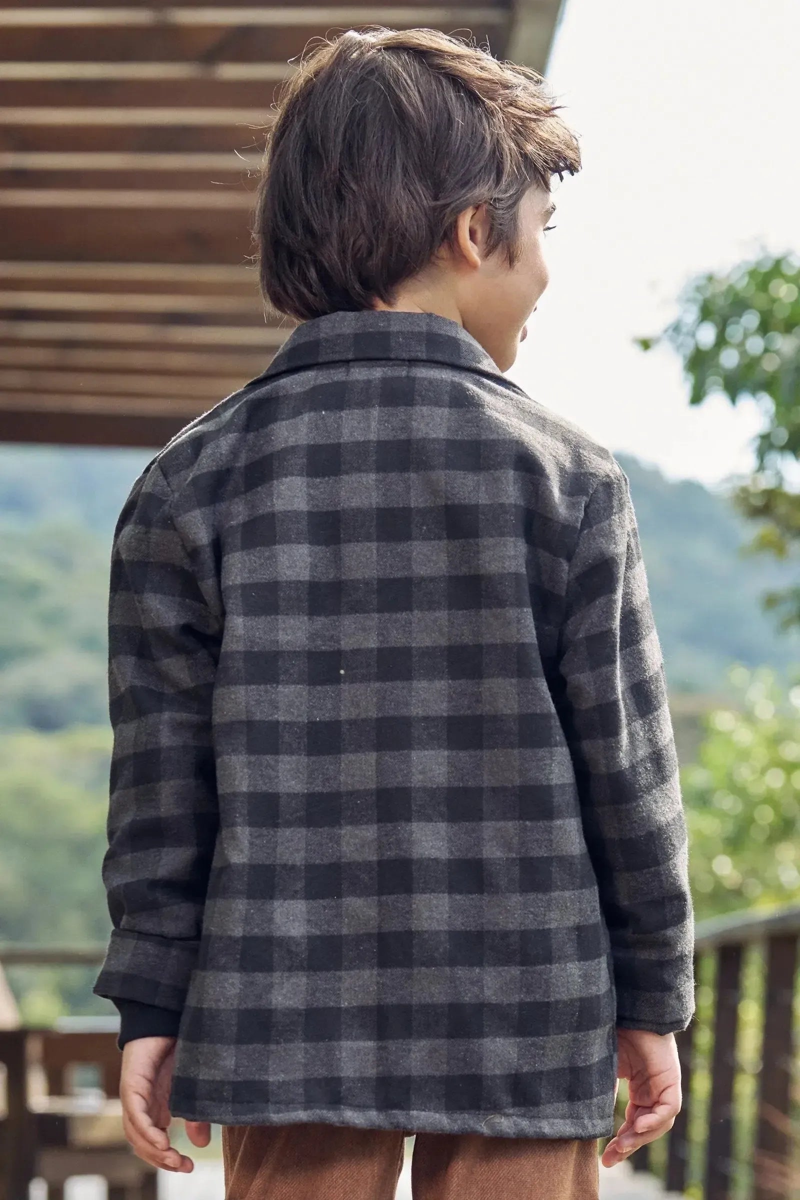 Overshirt em Flanela Xadrez 92061 LucBoo Infantil Menino