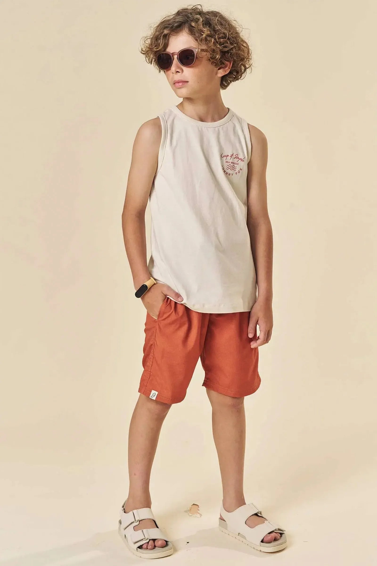 Regata em Meia Malha 83535 Johnny Fox Teen Menino