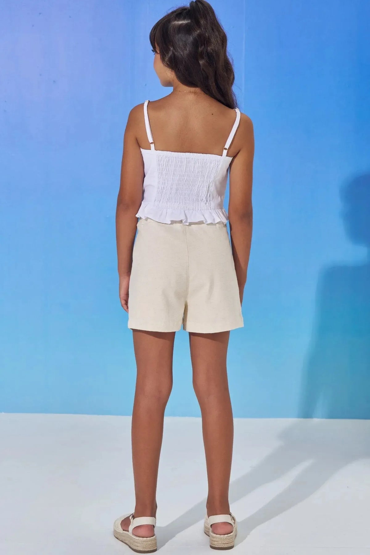 Regata em Tricoline com Elastano 98914 Vic Teen Menina