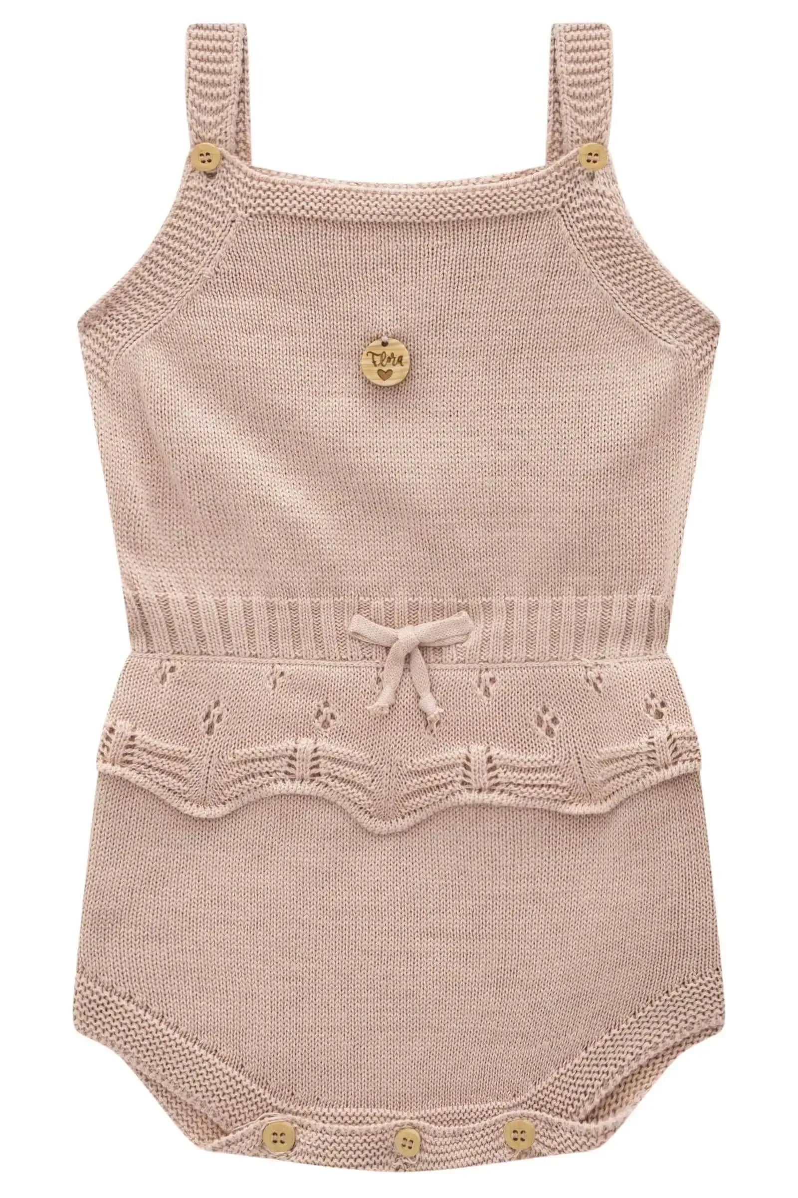 Romper em Tricot 100% Algodão 97549 Infanti Bebê Menina