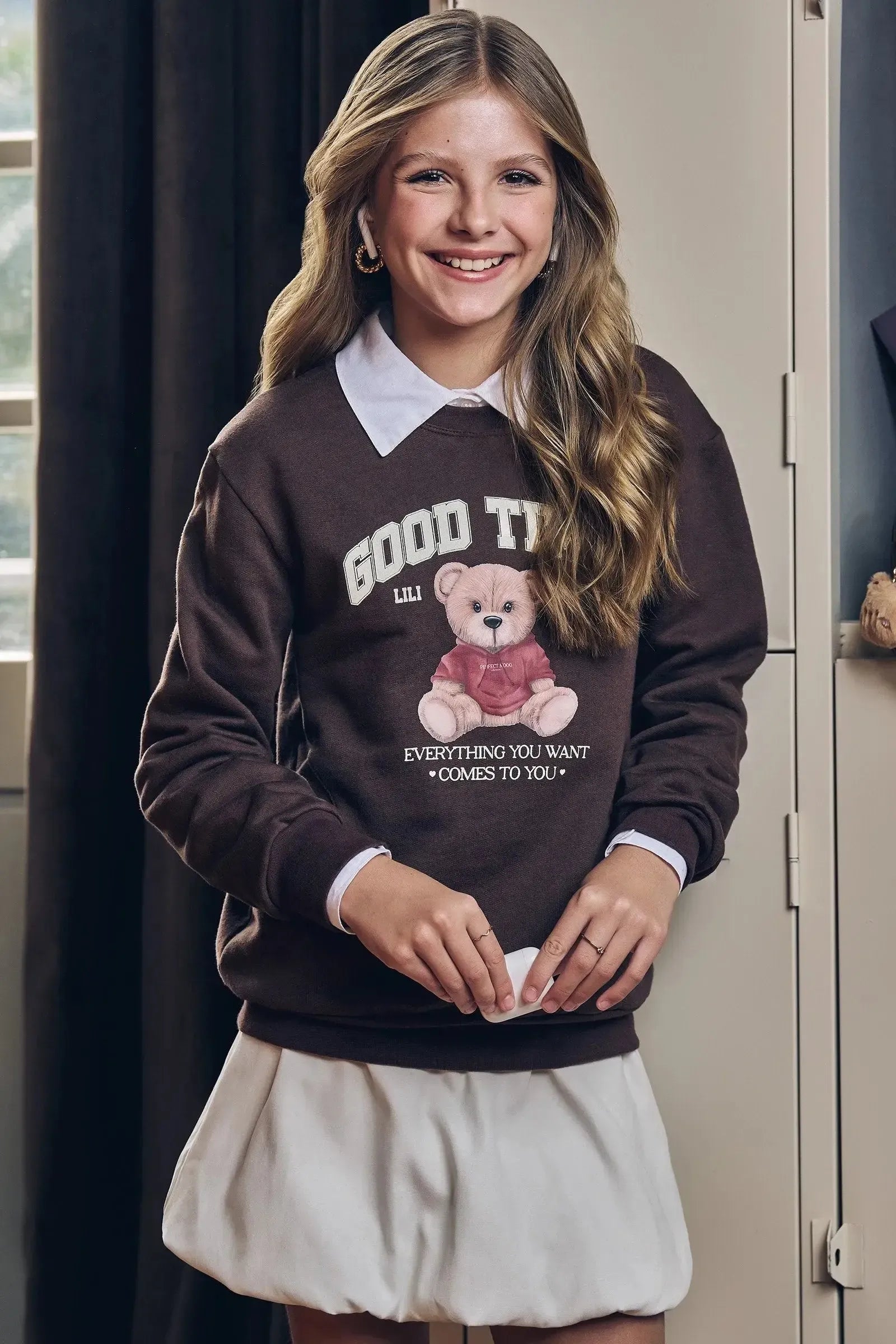 Saia Balonê em Nylon Taslon 89973 Lilimoon Teen Menina