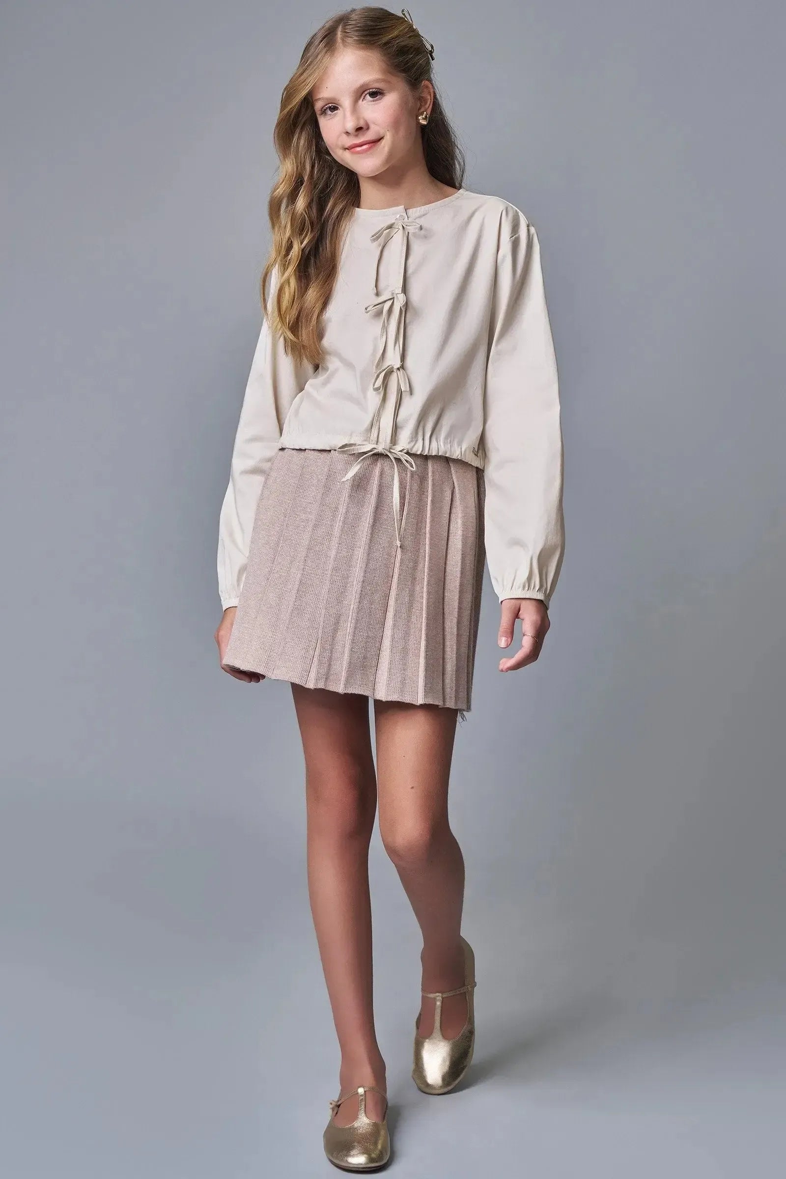 Saia de Pregas em Tricô Prime 88506 Lilimoon Teen Menina