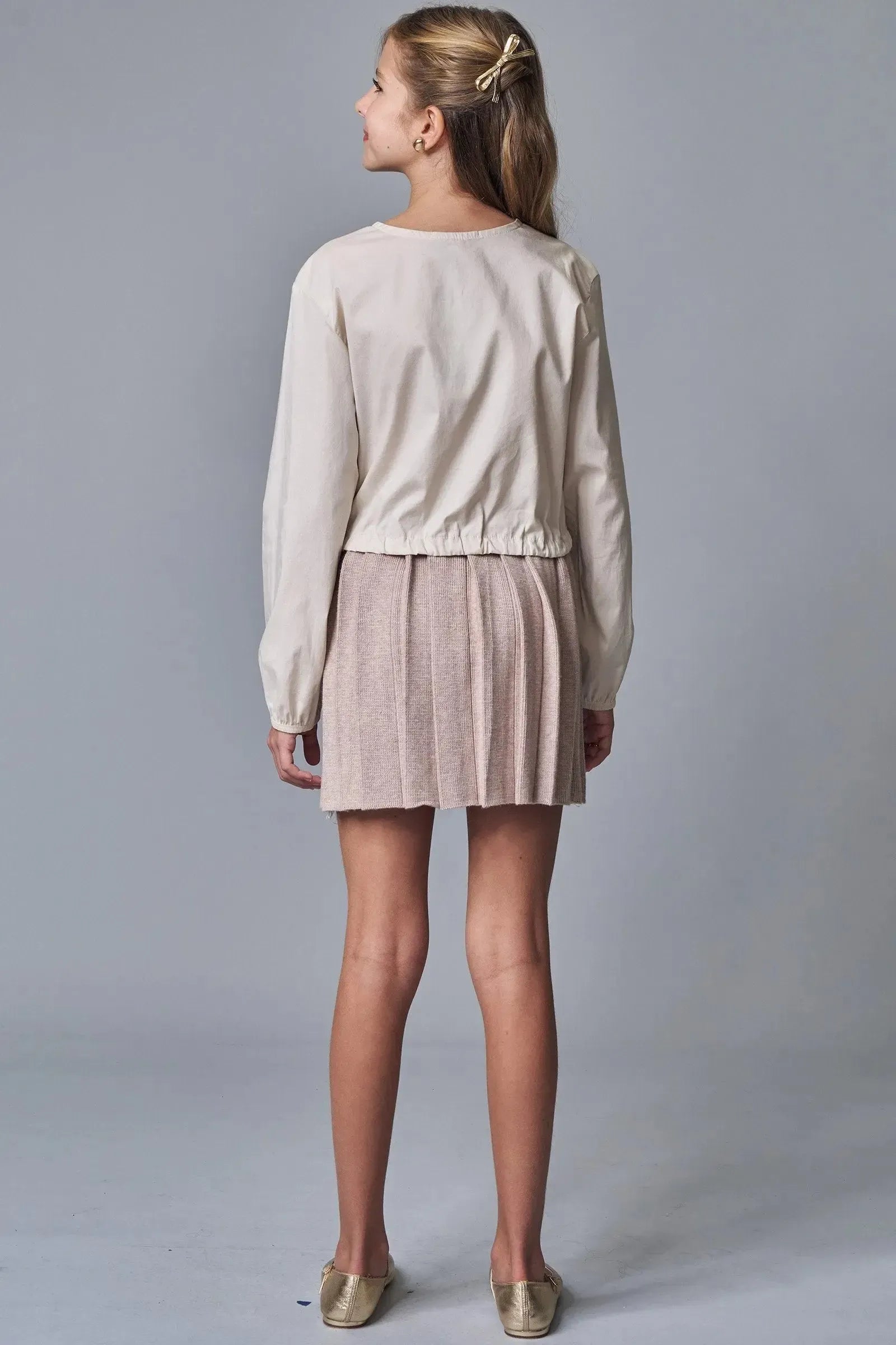 Saia de Pregas em Tricô Prime 88506 Lilimoon Teen Menina