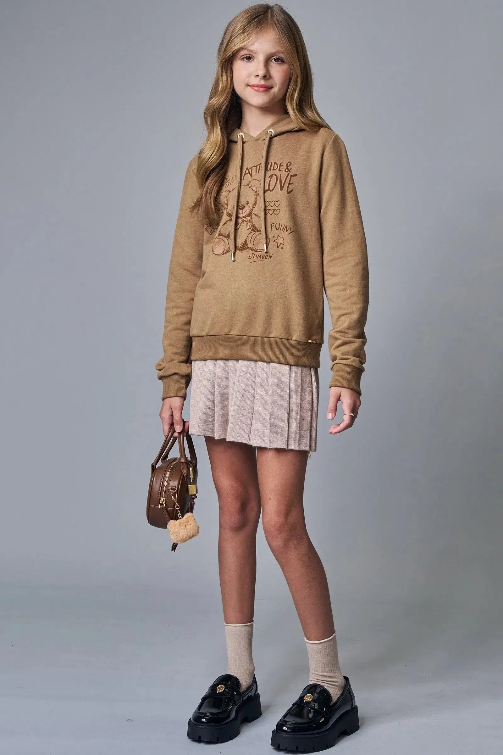 Saia de Pregas em Tricô Prime 88506 Lilimoon Teen Menina