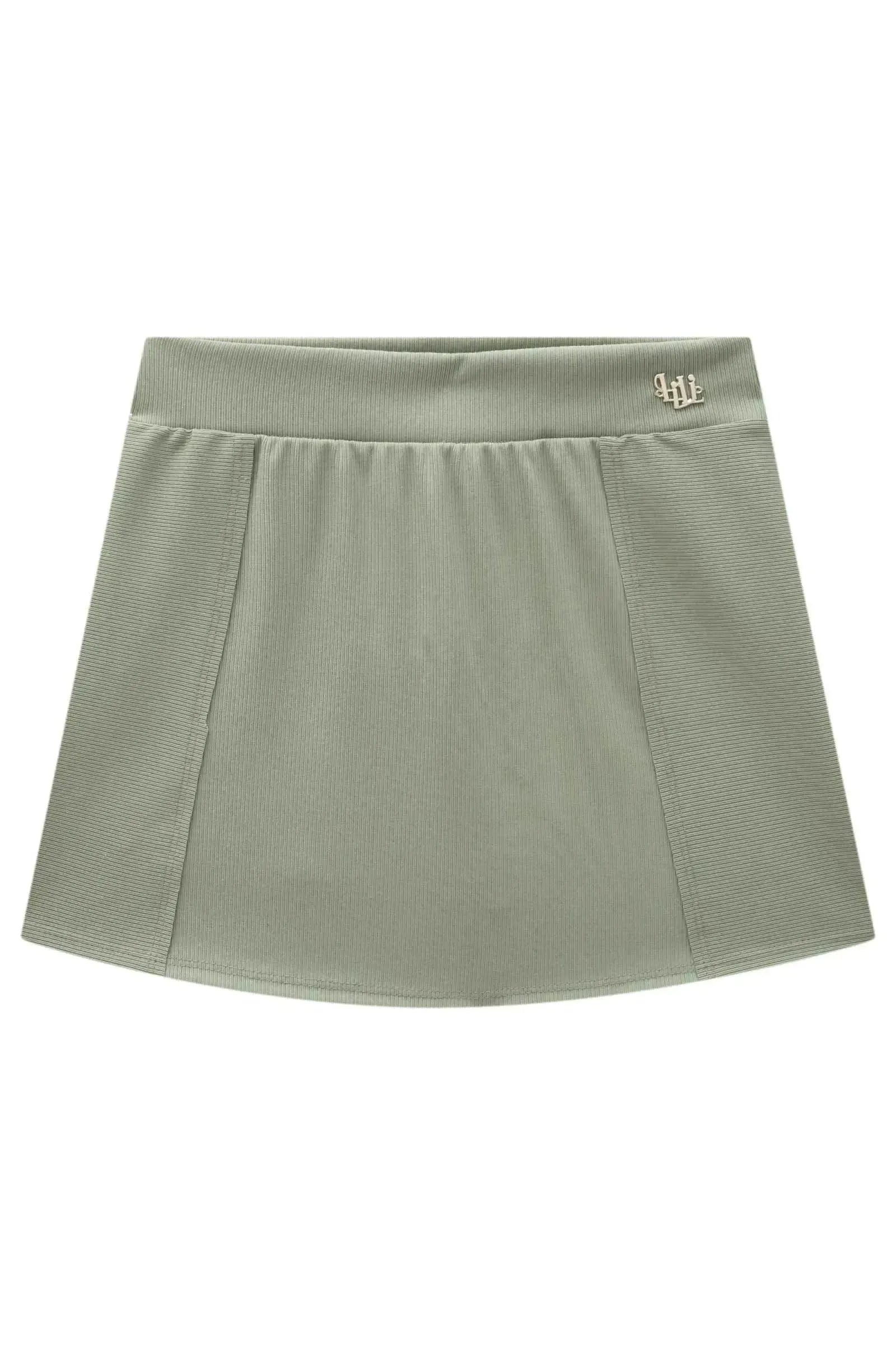 Saia em Canelado Fancy com Shorts Embutido 82894 Lilimoon Teen Menina
