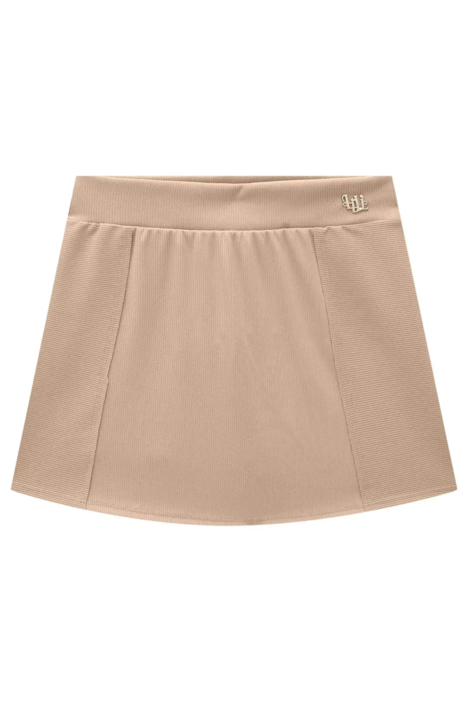 Saia em Canelado Fancy com Shorts Embutido 82894 Lilimoon Teen Menina