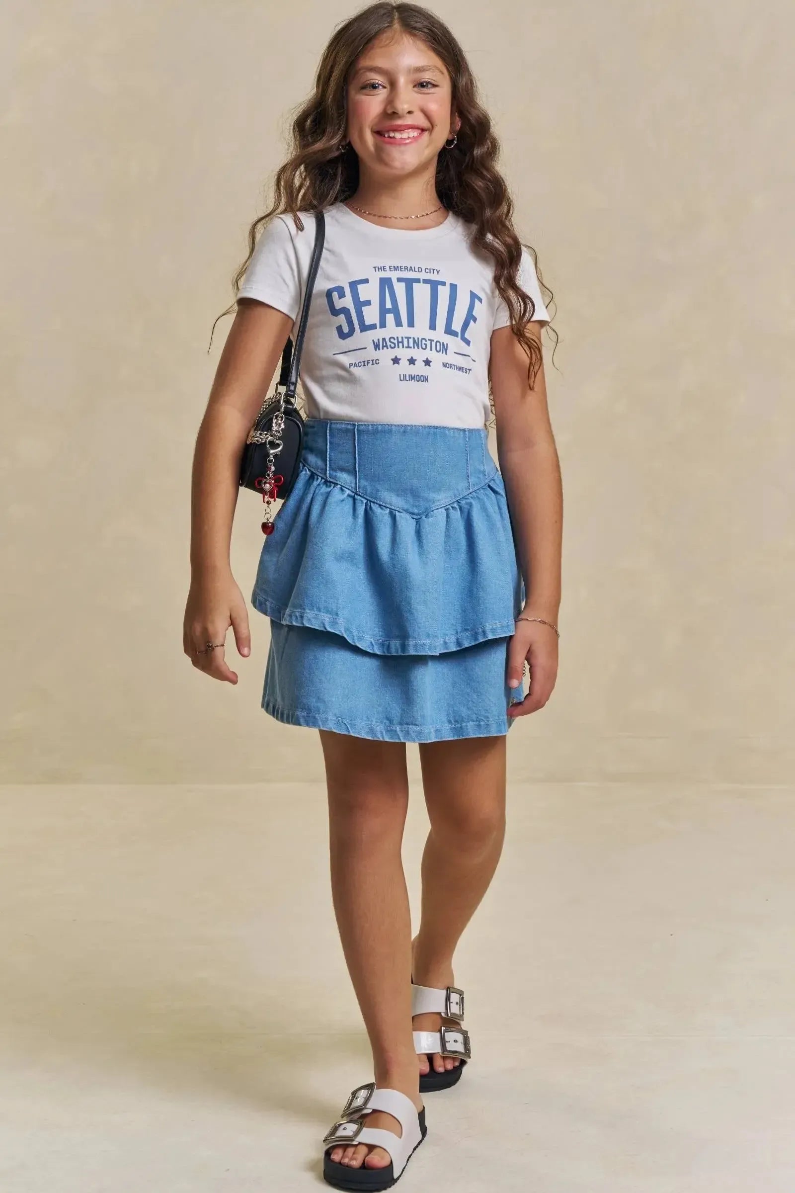 Saia em Jeans Arkansas 94389 Lilimoon Teen Menina