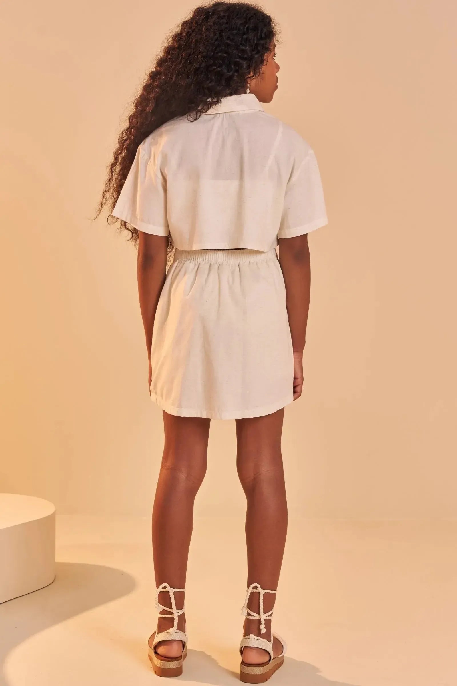 Saia em Linho Deluxe com Shorts Embutido 84735 Lilimoon Teen Menina