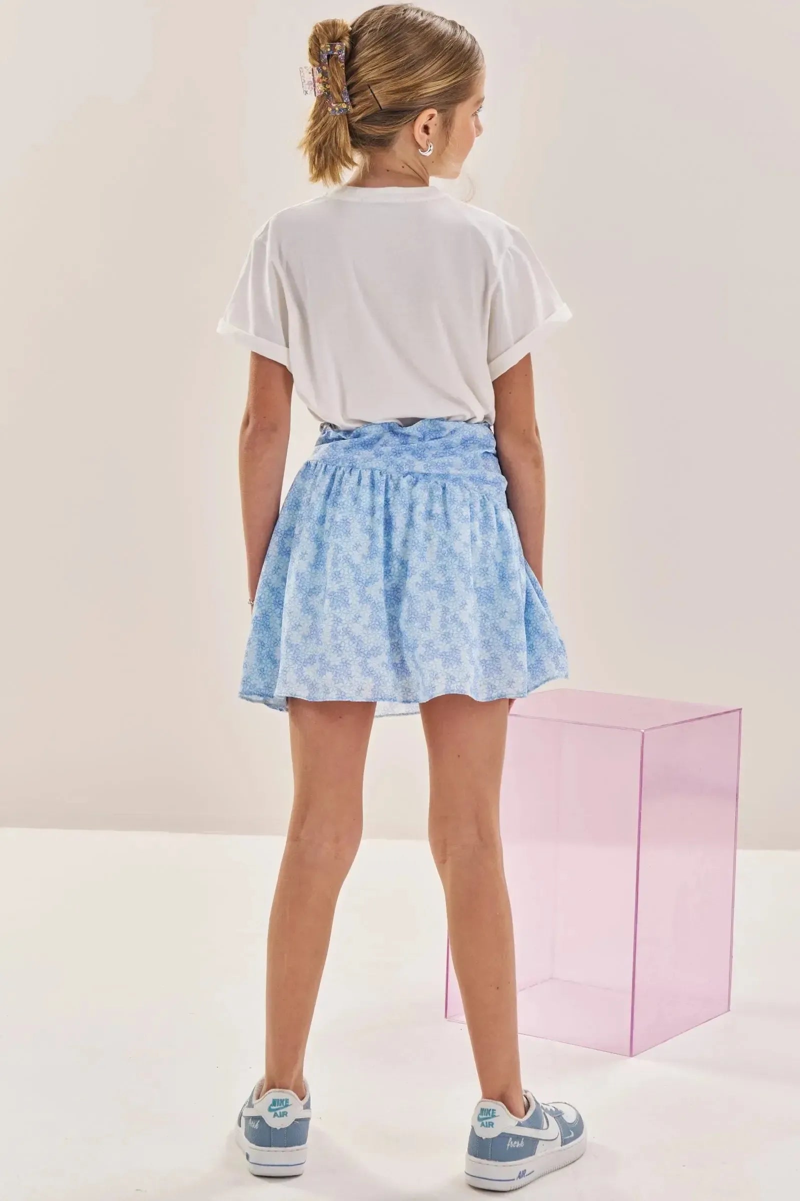 Saia em Tecido Light Peach 84689 Lilimoon Teen Menina