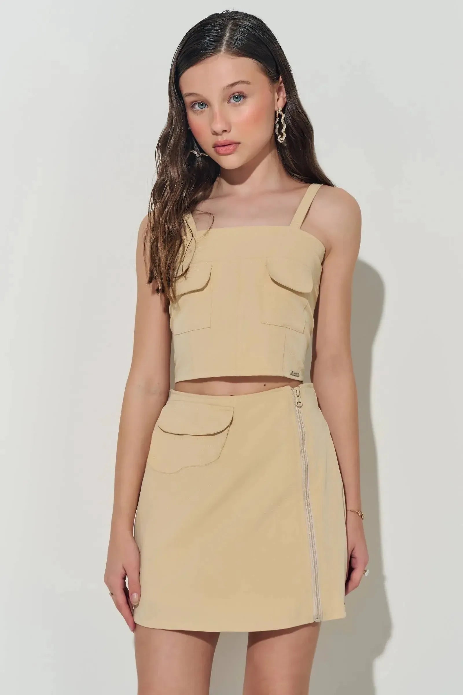 Saia em Tecido Plano de Viscose 83169 Lilimoon Teen Menina