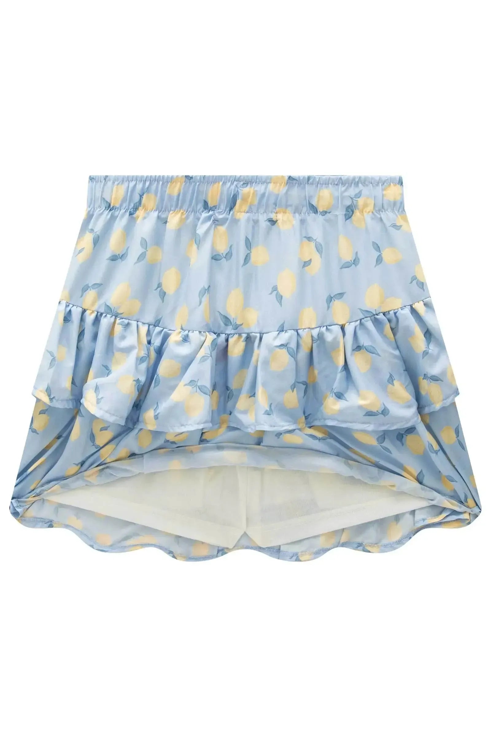 Saia em Tecido Plano Light Peach com Shorts Embutido 94611 Lilimoon Teen Menina