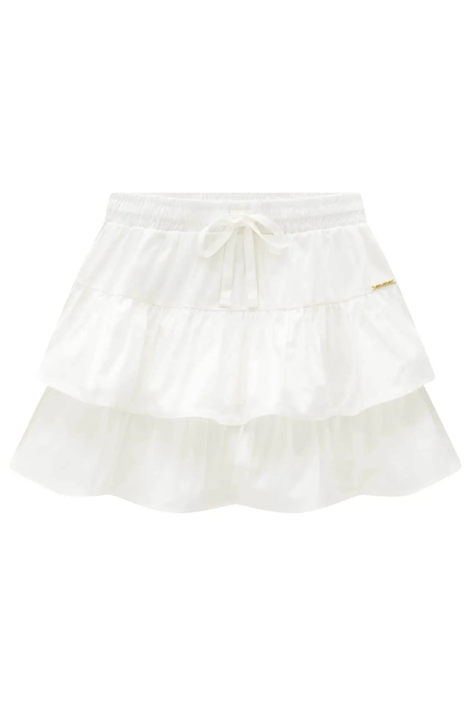 Saia em Tricoline com Elastano e Shorts Embutido 95342 Vic&Vicky Teen Menina