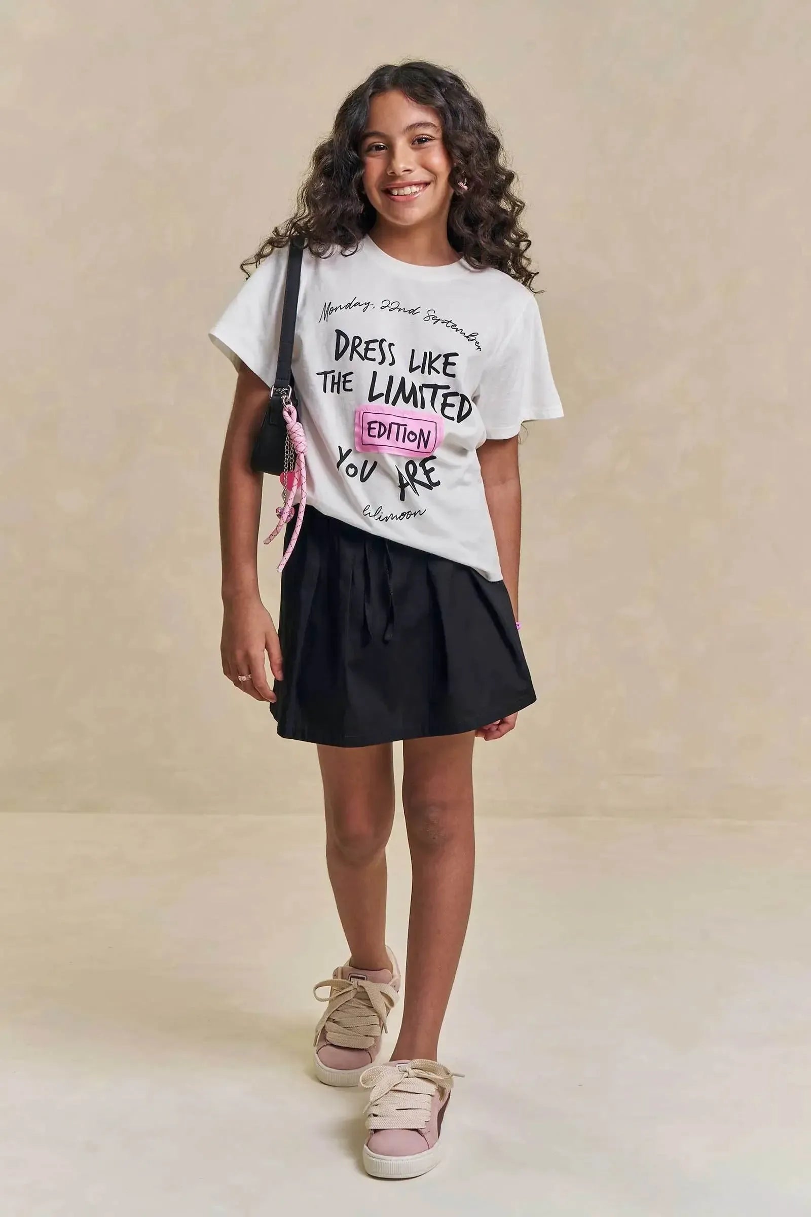 Saia em Tricoline Mônaco com Elastano com Shorts Embutido 94391 Lilimoon Teen Menina