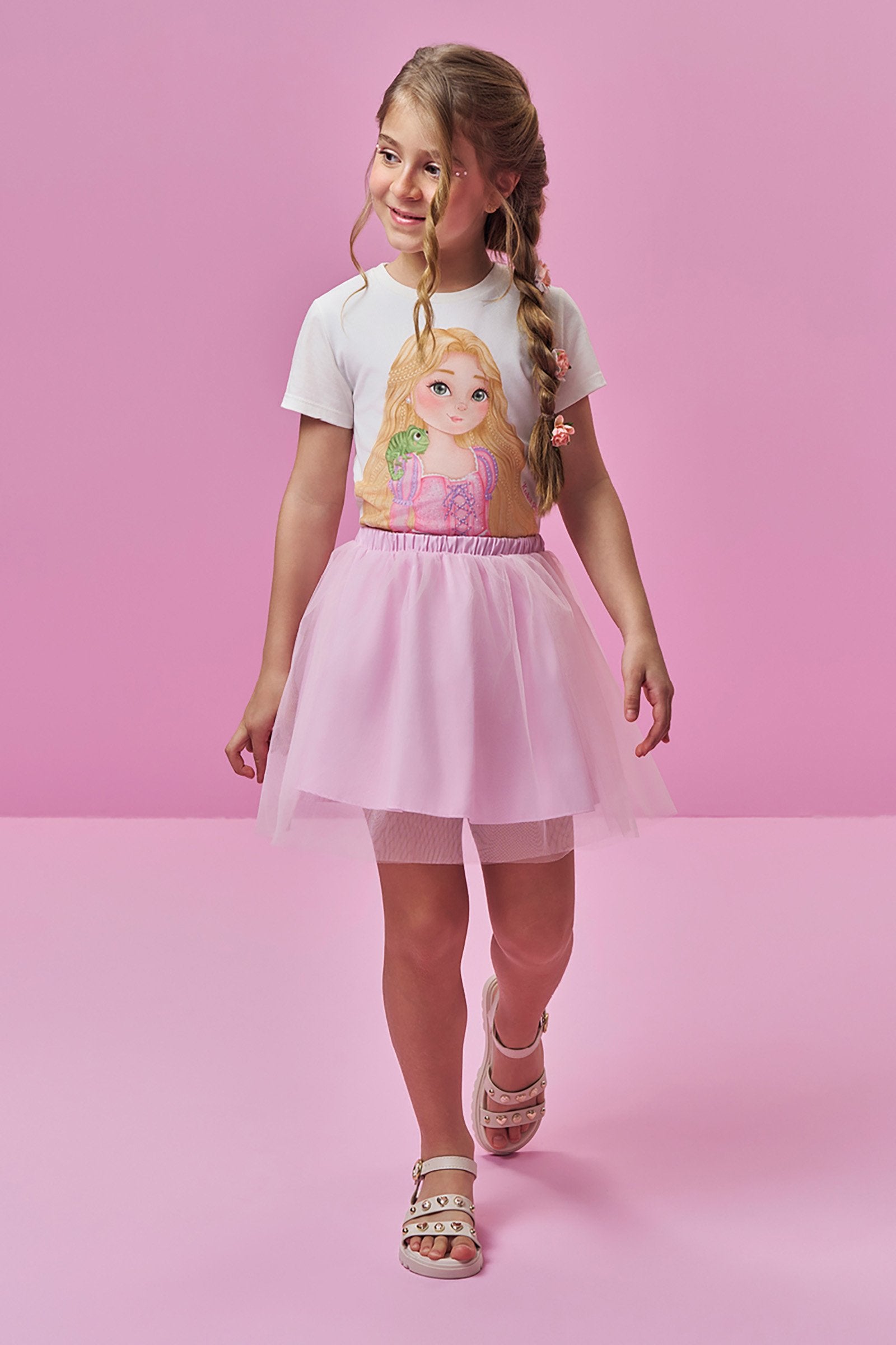 Saia em Tule 86089 Kukiê Infantil Menina