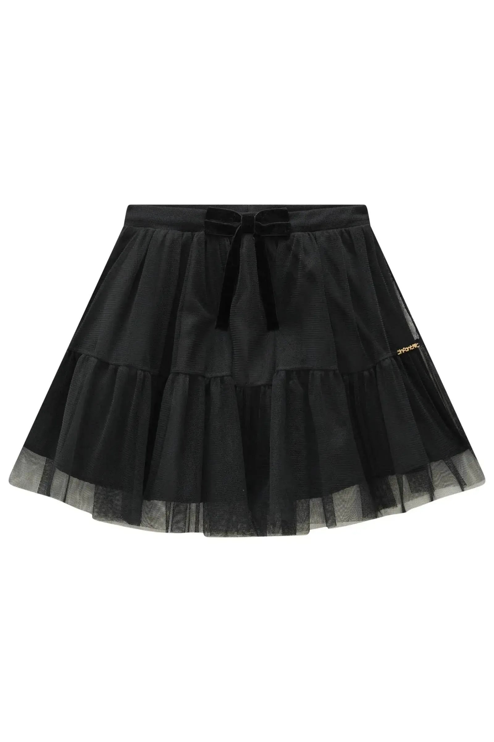 Saia em Tule com Elastano. Com Shorts Embutido 90791 Infanti Infantil Menina