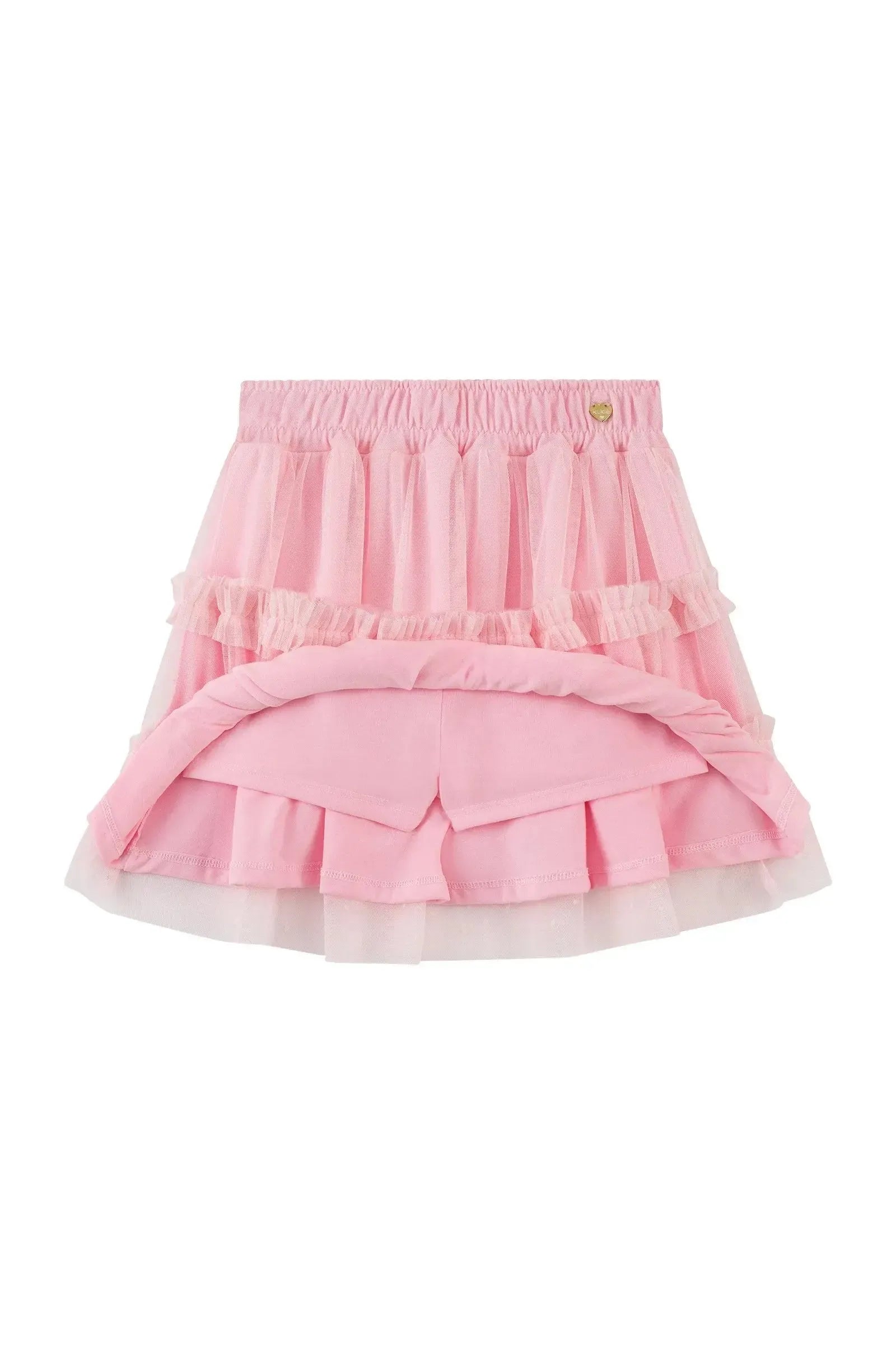 Saia em Tule com Elastano (com Shorts Embutido) 90930 Kukiê Infantil Menina