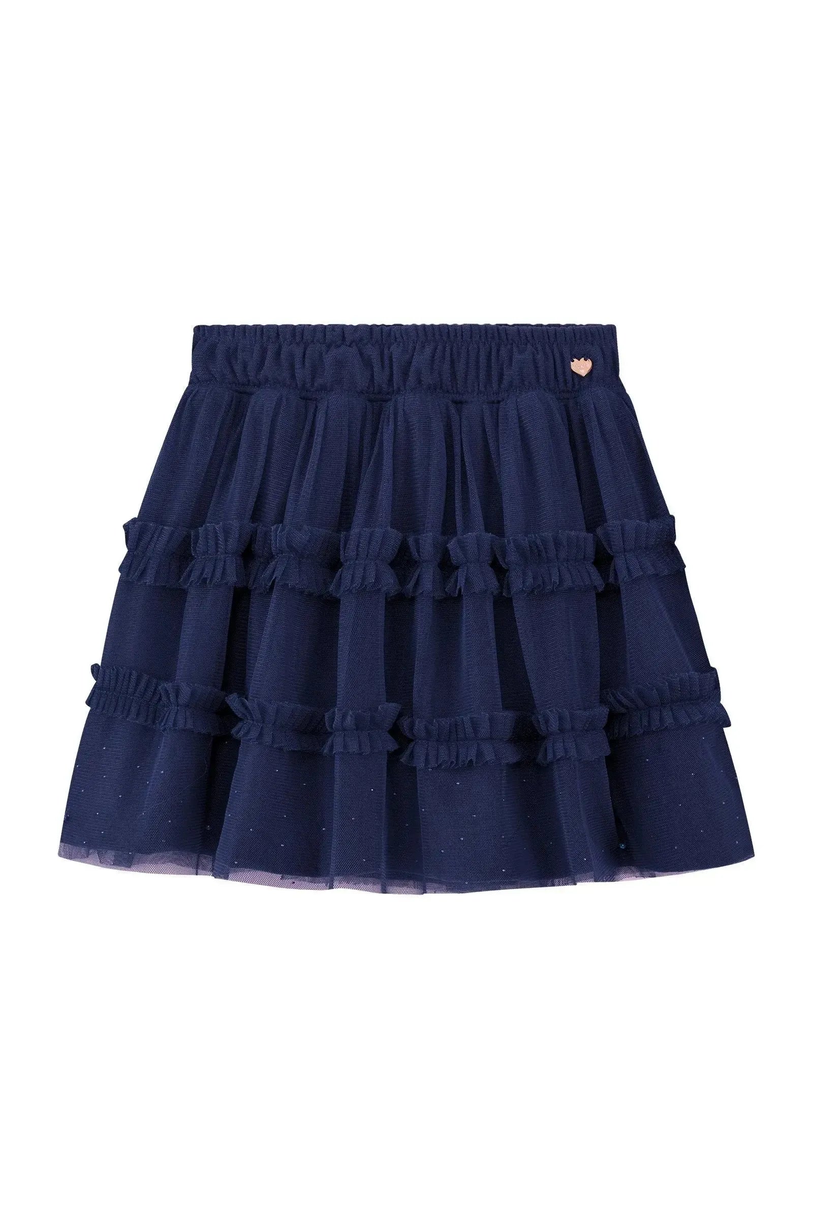 Saia em Tule com Elastano (com Shorts Embutido) 90937 Kukiê Infantil Menina