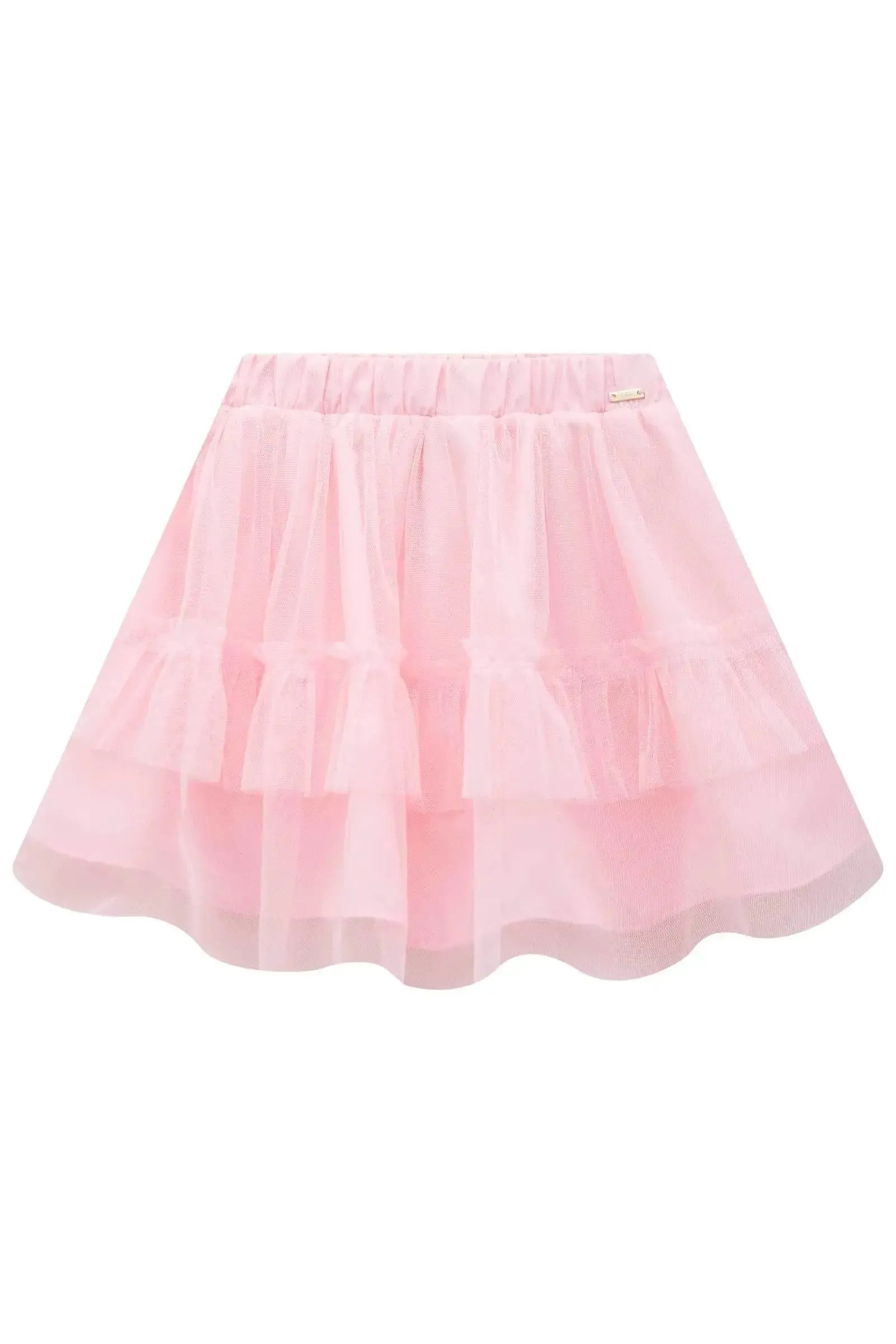 Saia em Tule. Com Shorts Embutido 83690 Infanti Infantil Menina
