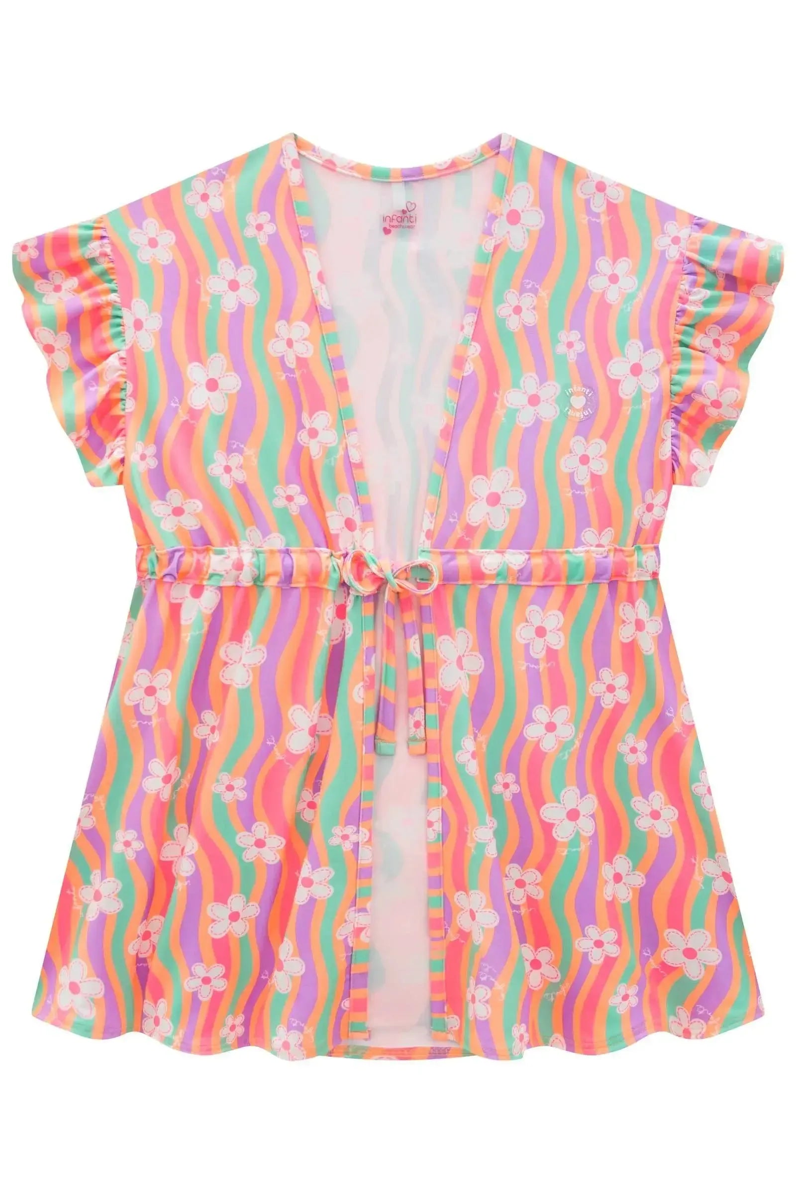 Saída de Praia em Malha UV Dry com Proteção UV 50+ 95301 Infanti Infantil Menina