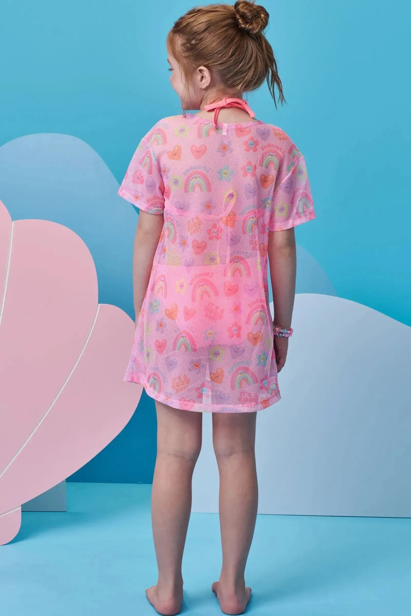 Saída de Praia em Tela Fashion 98398 Infanti Infantil Menina