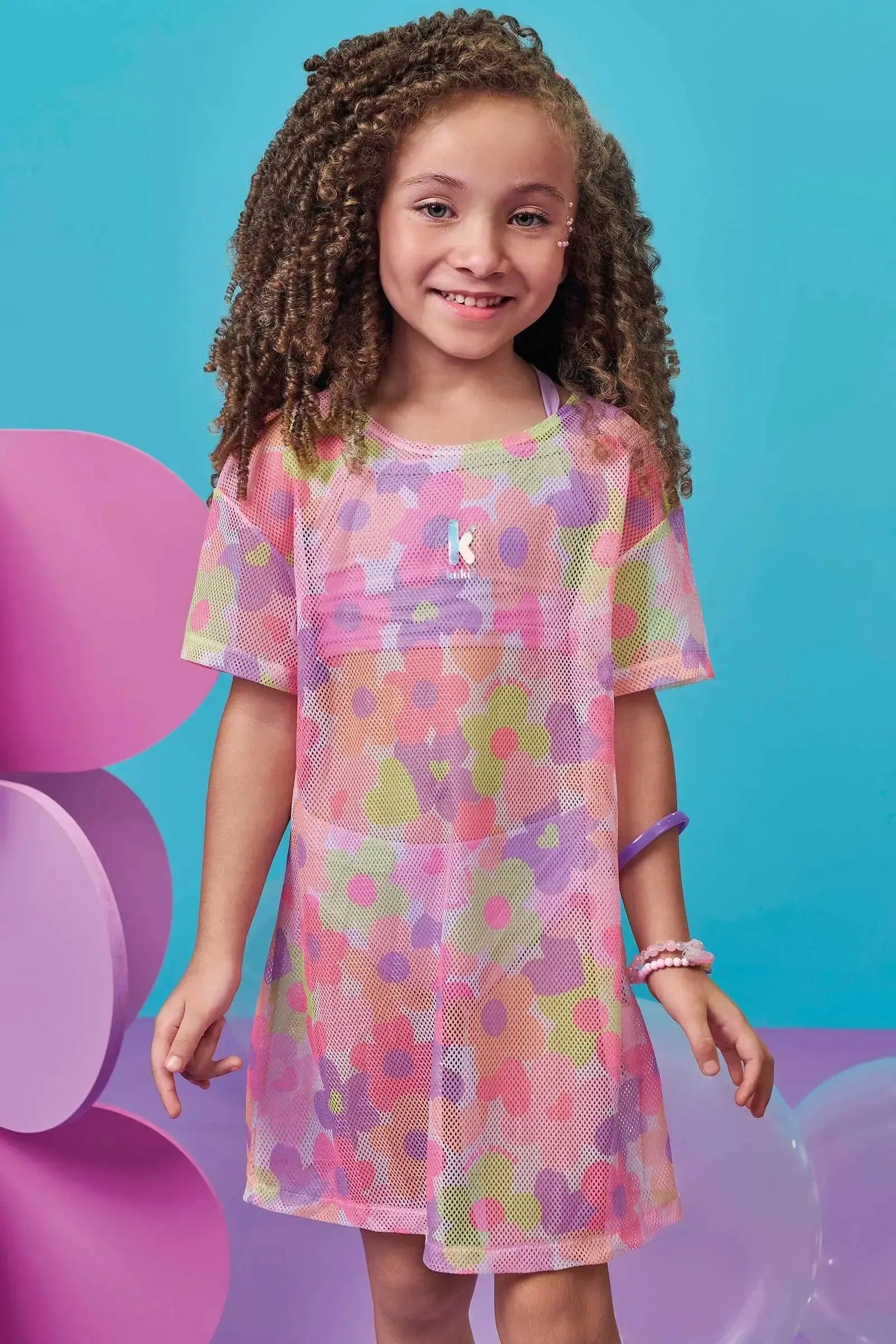 Saída de Praia em Tela Fashion 99484 Kukiê Infantil Menina