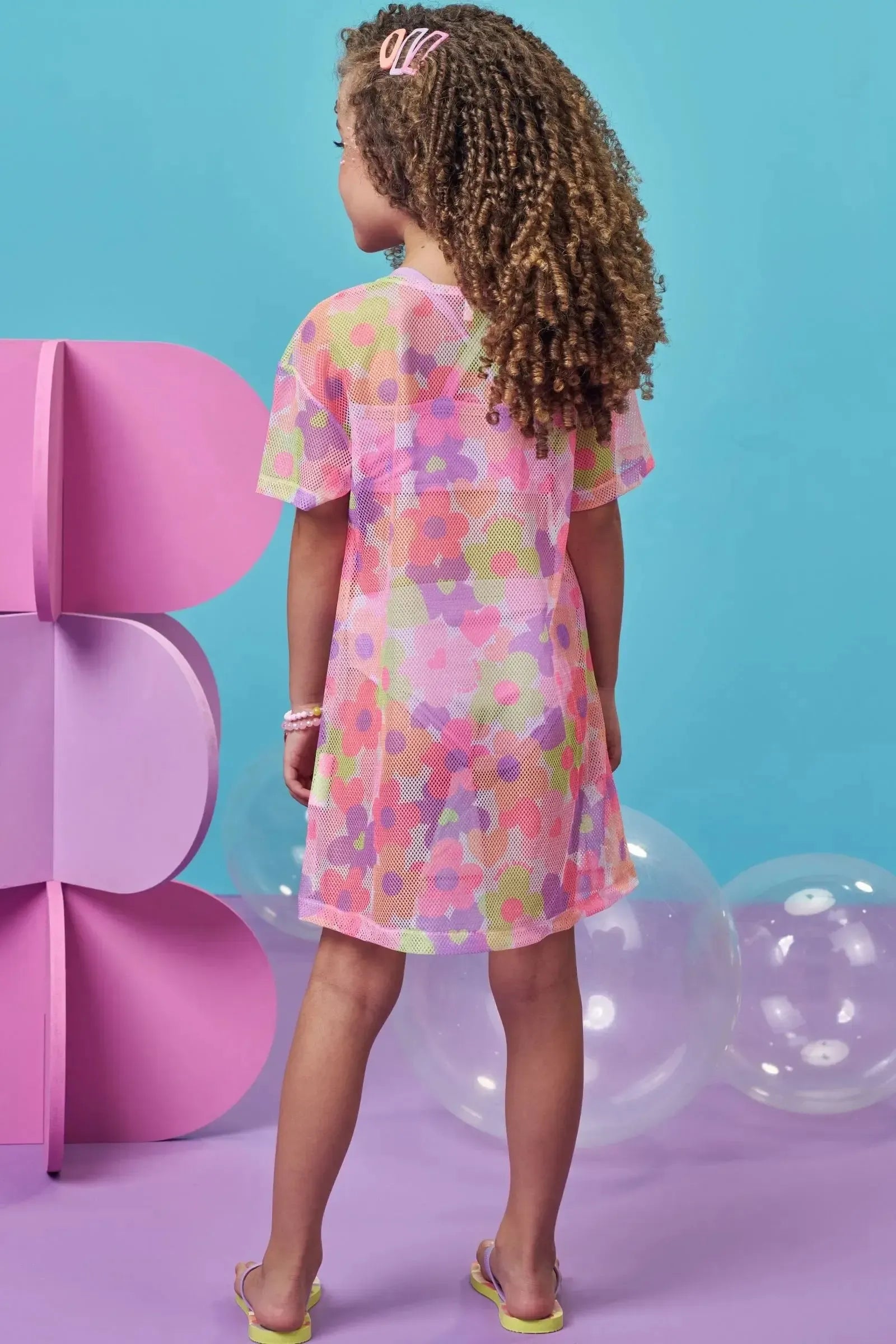 Saída de Praia em Tela Fashion 99484 Kukiê Infantil Menina