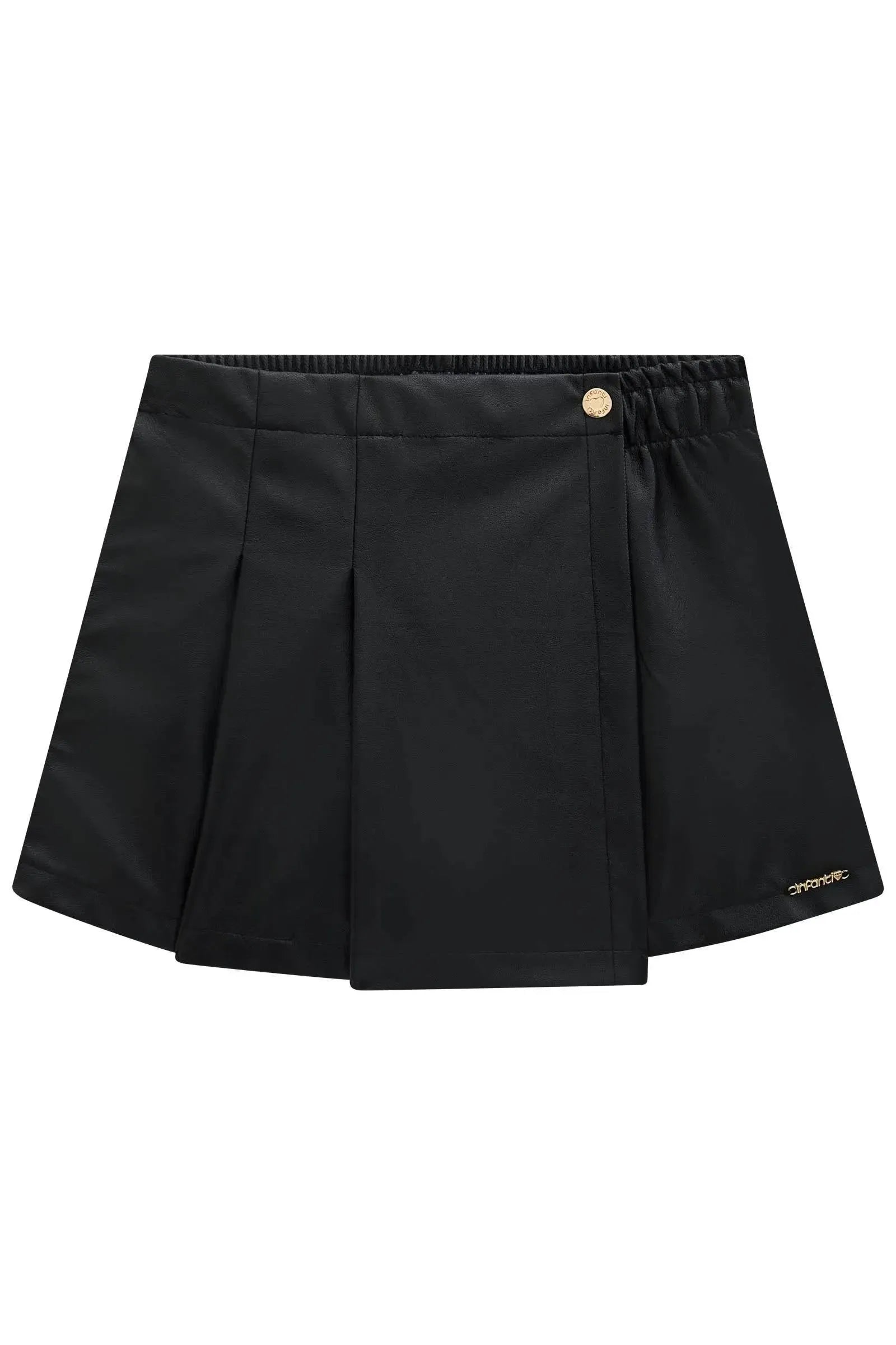 Short Saia em Couro Sintético 89442 Infanti Infantil Menina
