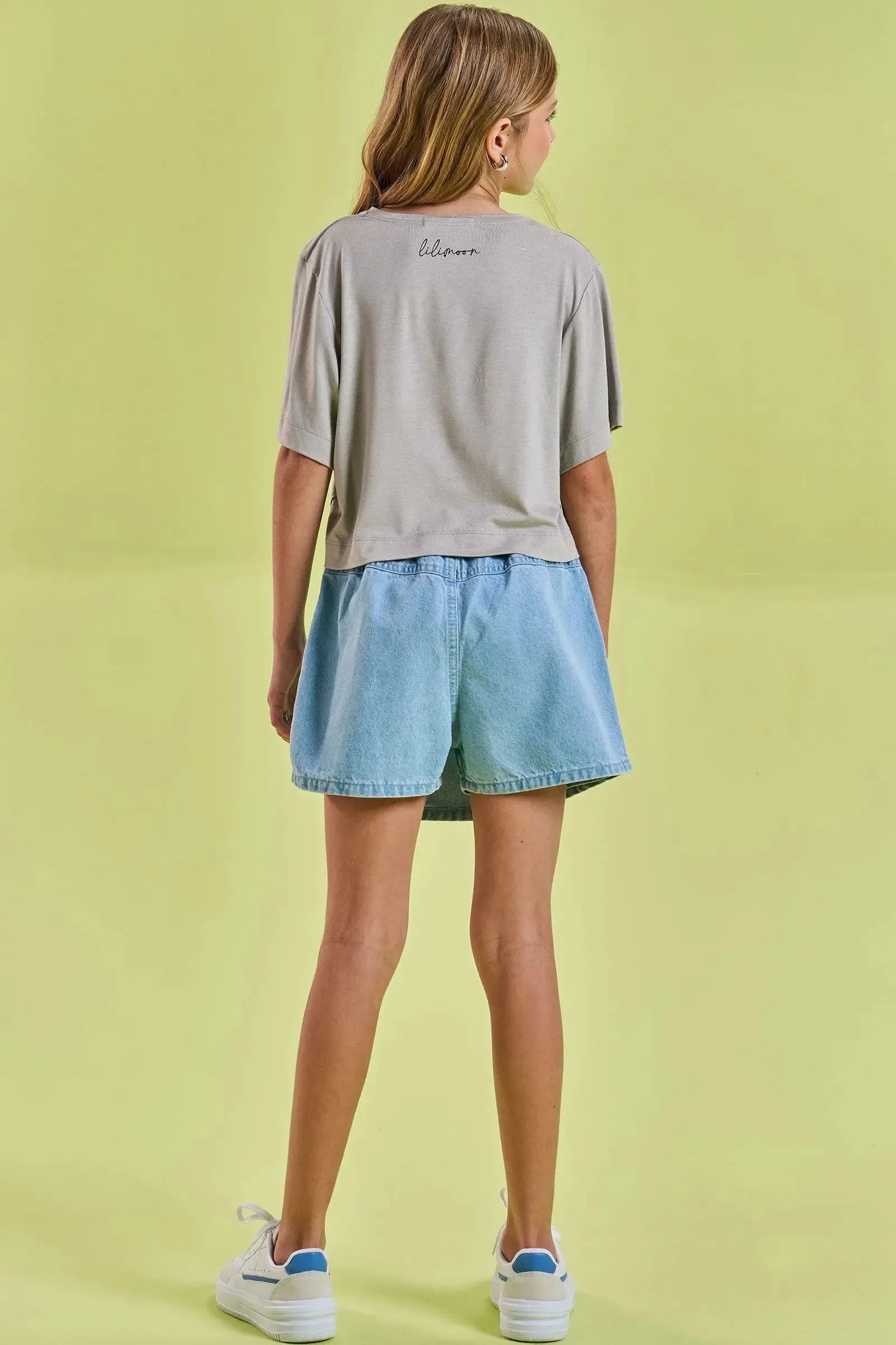 Short Saia em Jeans Arkansas 83463 Lilimoon Teen Menina