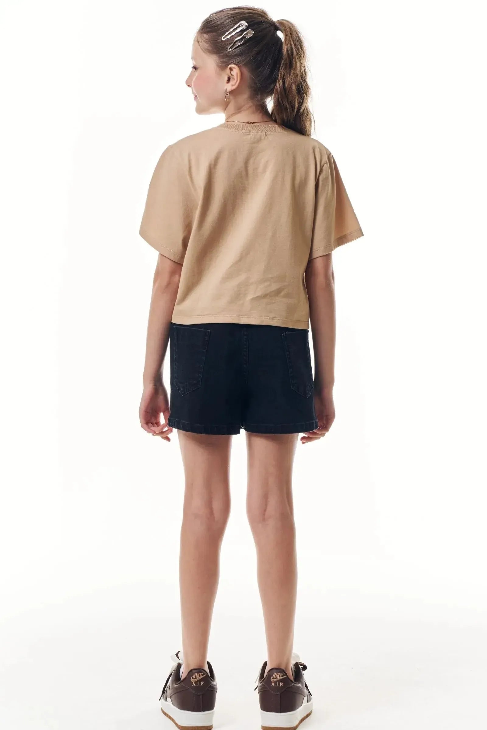 Short Saia em Jeans Black com Elastano 95596 Vic&Vicky Teen Menina