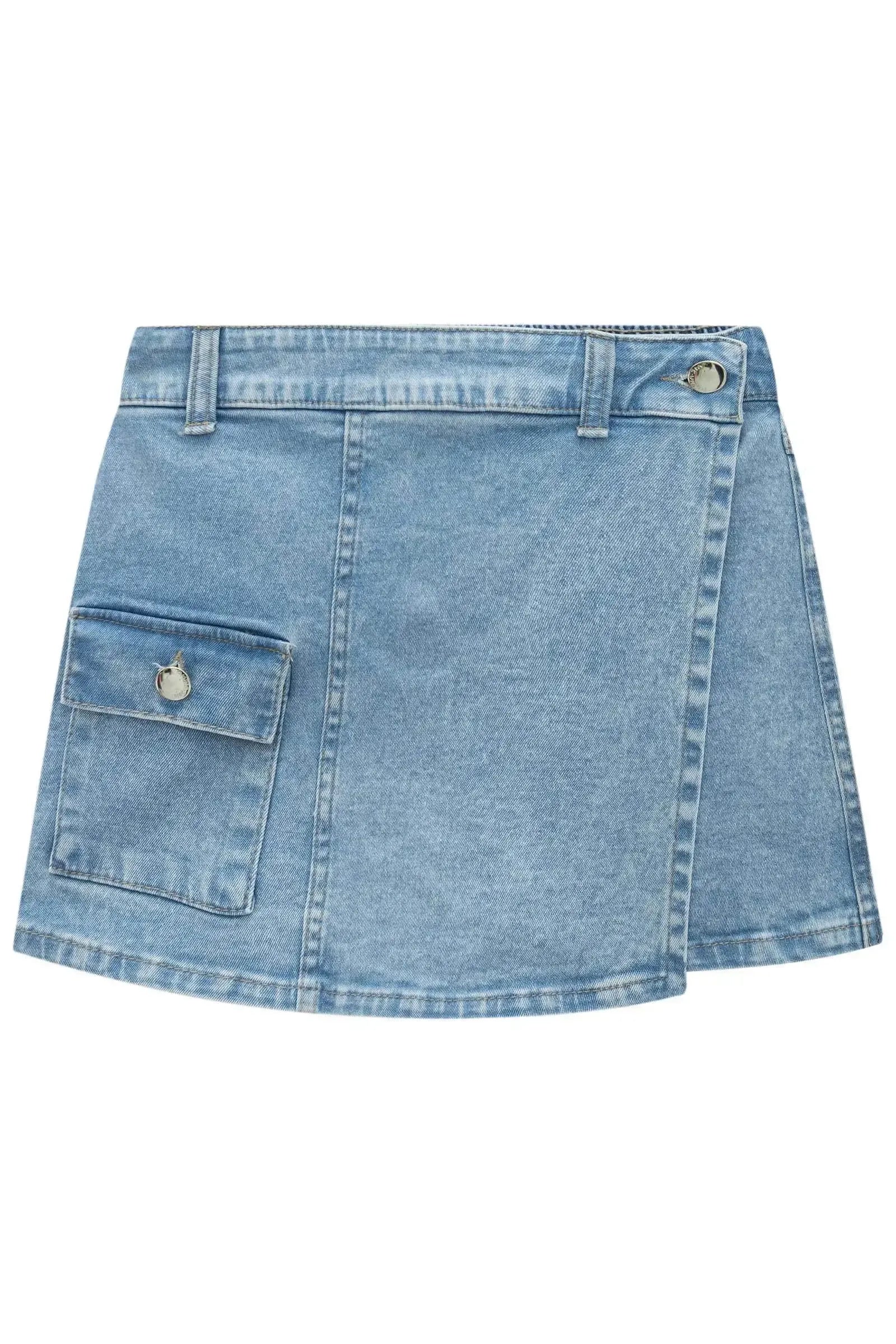 Short Saia em Jeans com Elastano 83892 Vic&Vicky Teen Menina