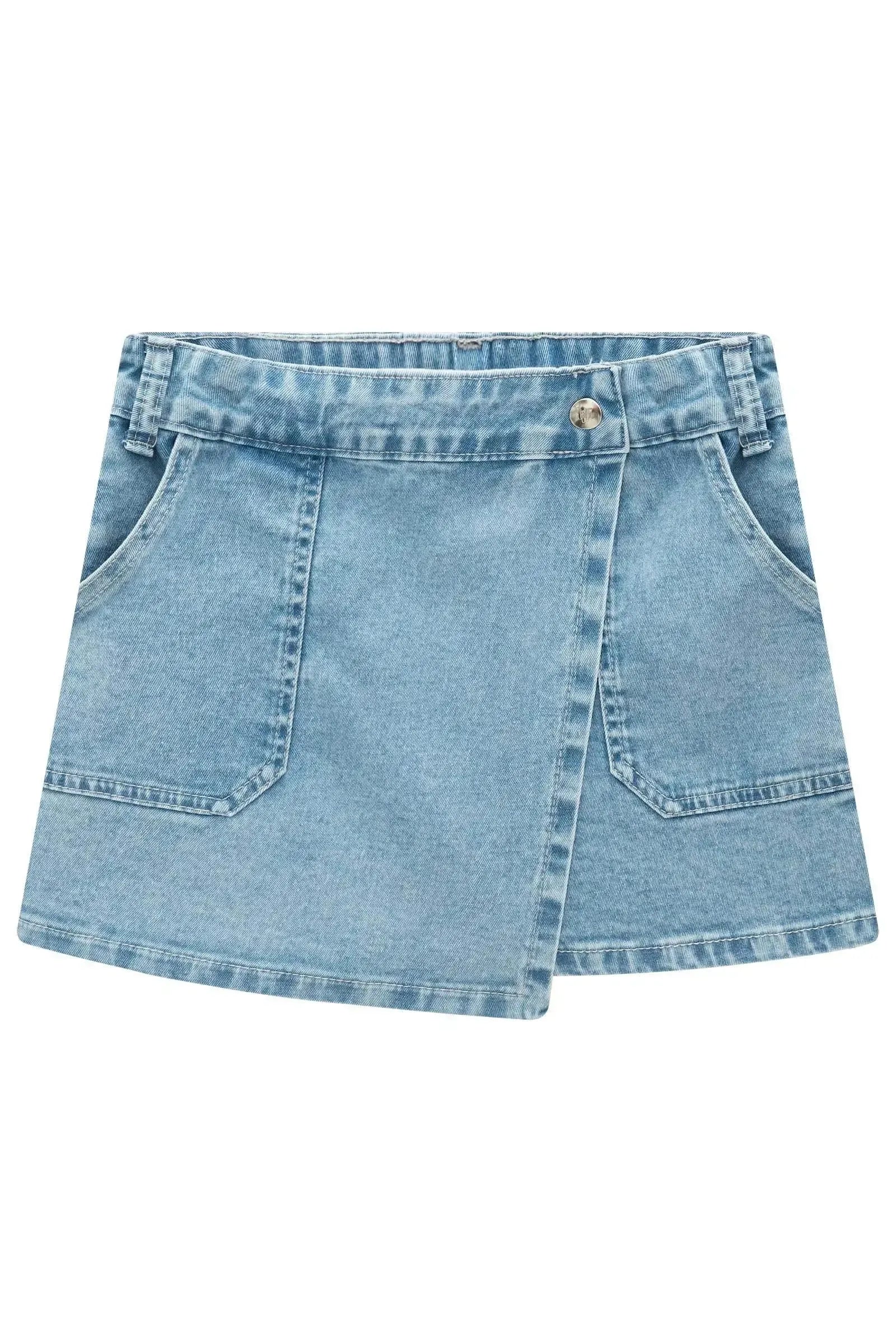 Short Saia em Jeans com Elastano 98603 Lilimoon Teen Menina