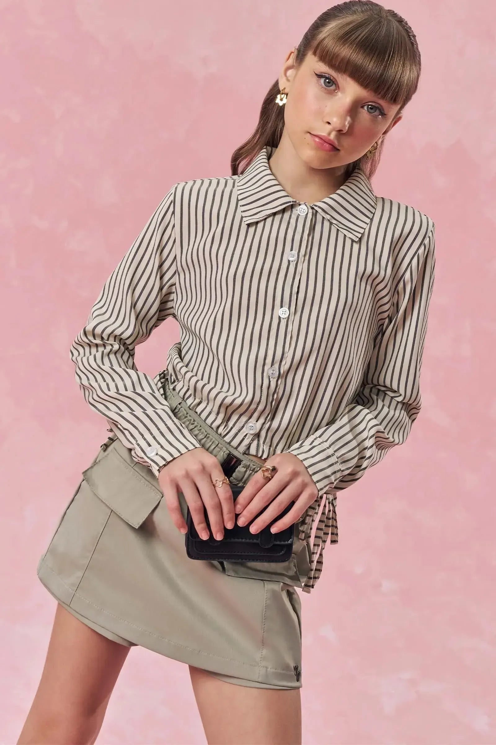 Short Saia em Nylon Alfaiataria 83022 Vic&Vicky Teen Menina