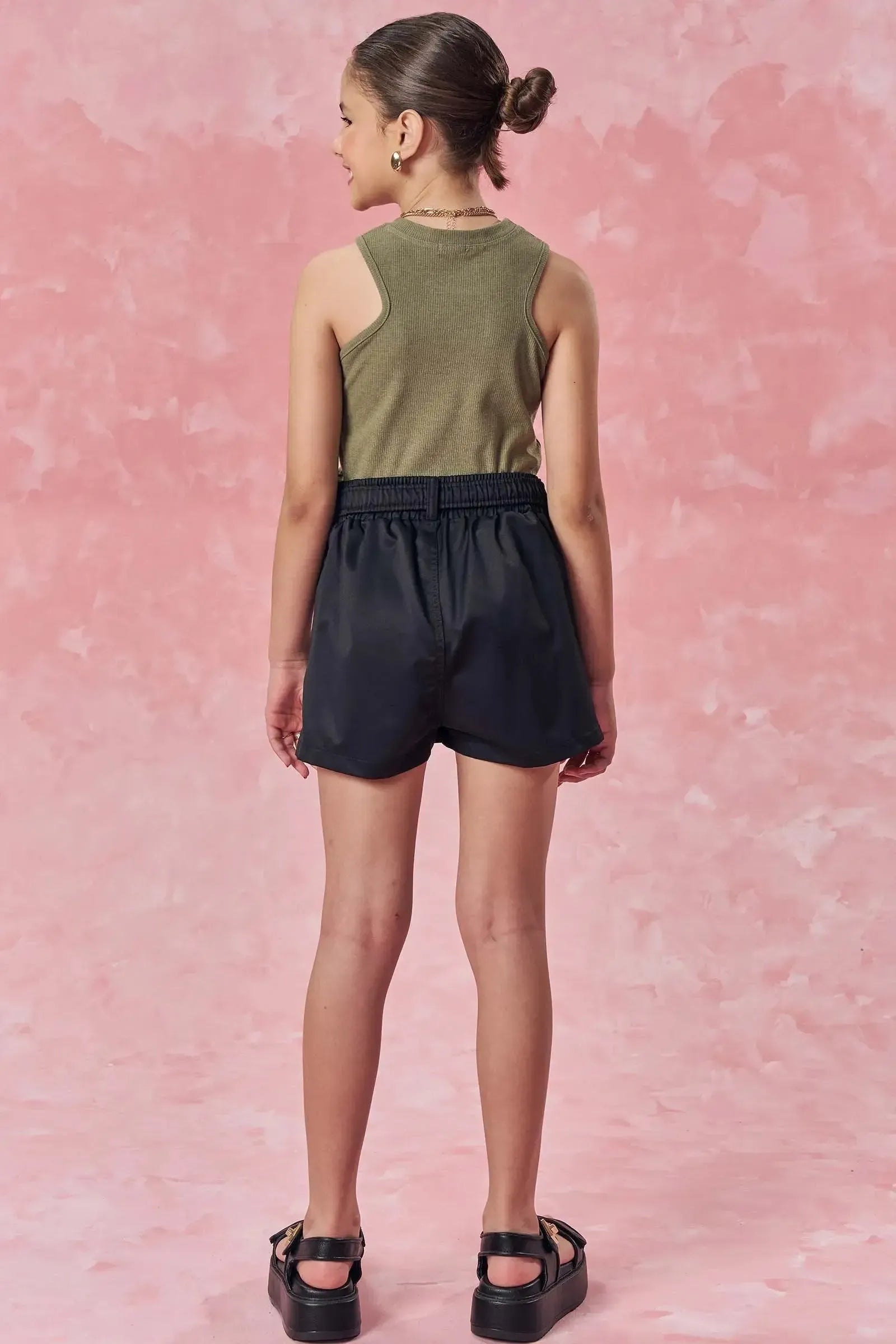 Short Saia em Nylon Alfaiataria 83022 Vic&Vicky Teen Menina