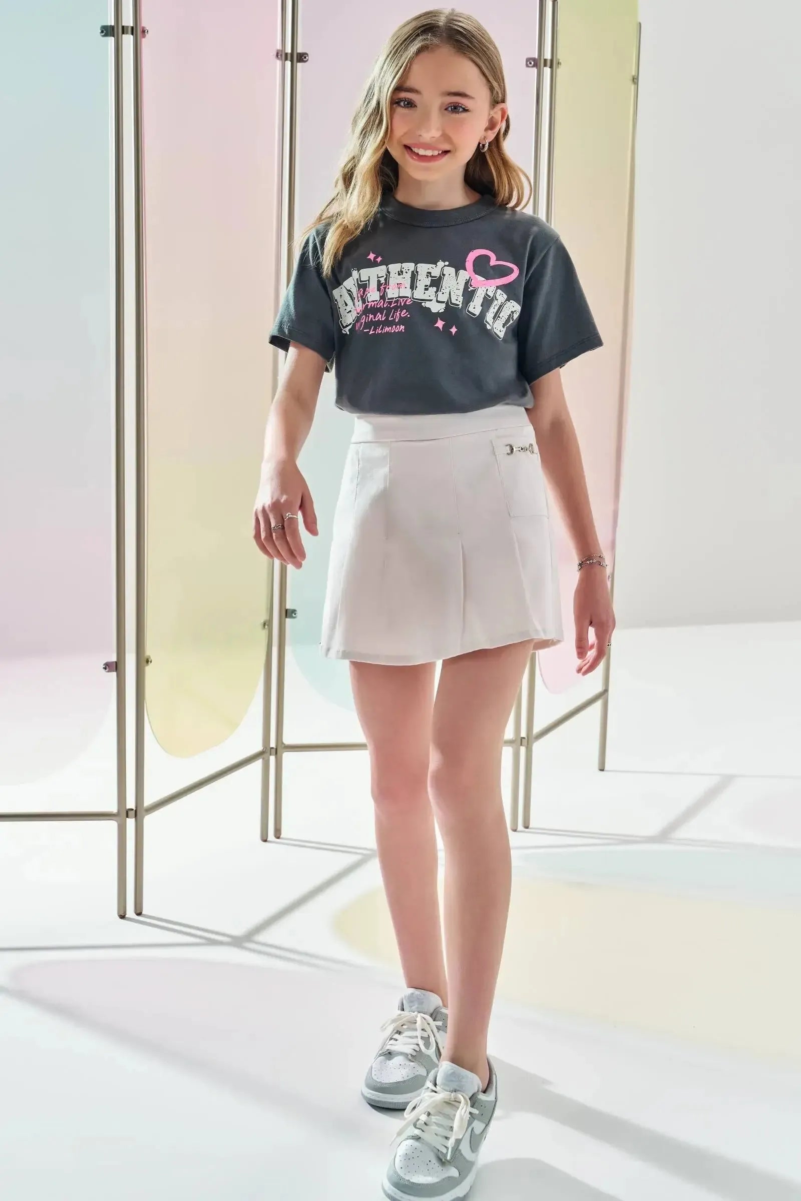 Short Saia em Sarja com Elastano 83373 Lilimoon Teen Menina