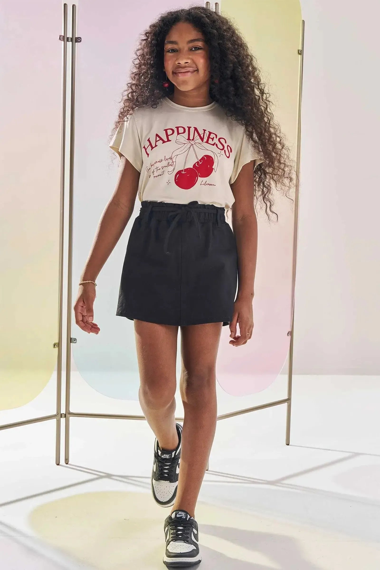 Short Saia em Sarja com Elastano 83404 Lilimoon Teen Menina