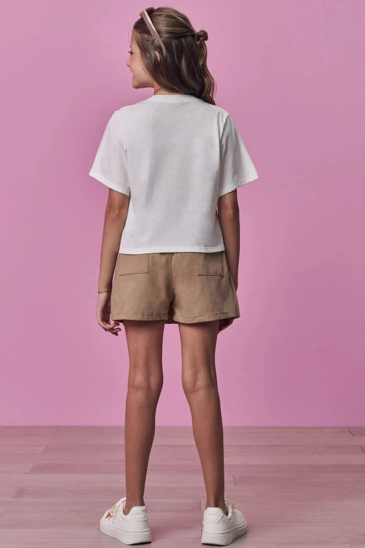 Short Saia em Sarja com Elastano 98869 Vic Teen Menina