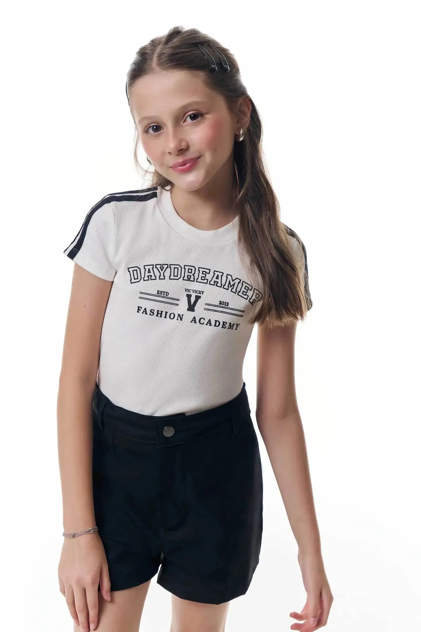 Shorts em Alfaiataria Tecno Cargo 95610 Vic&Vicky Teen Menina