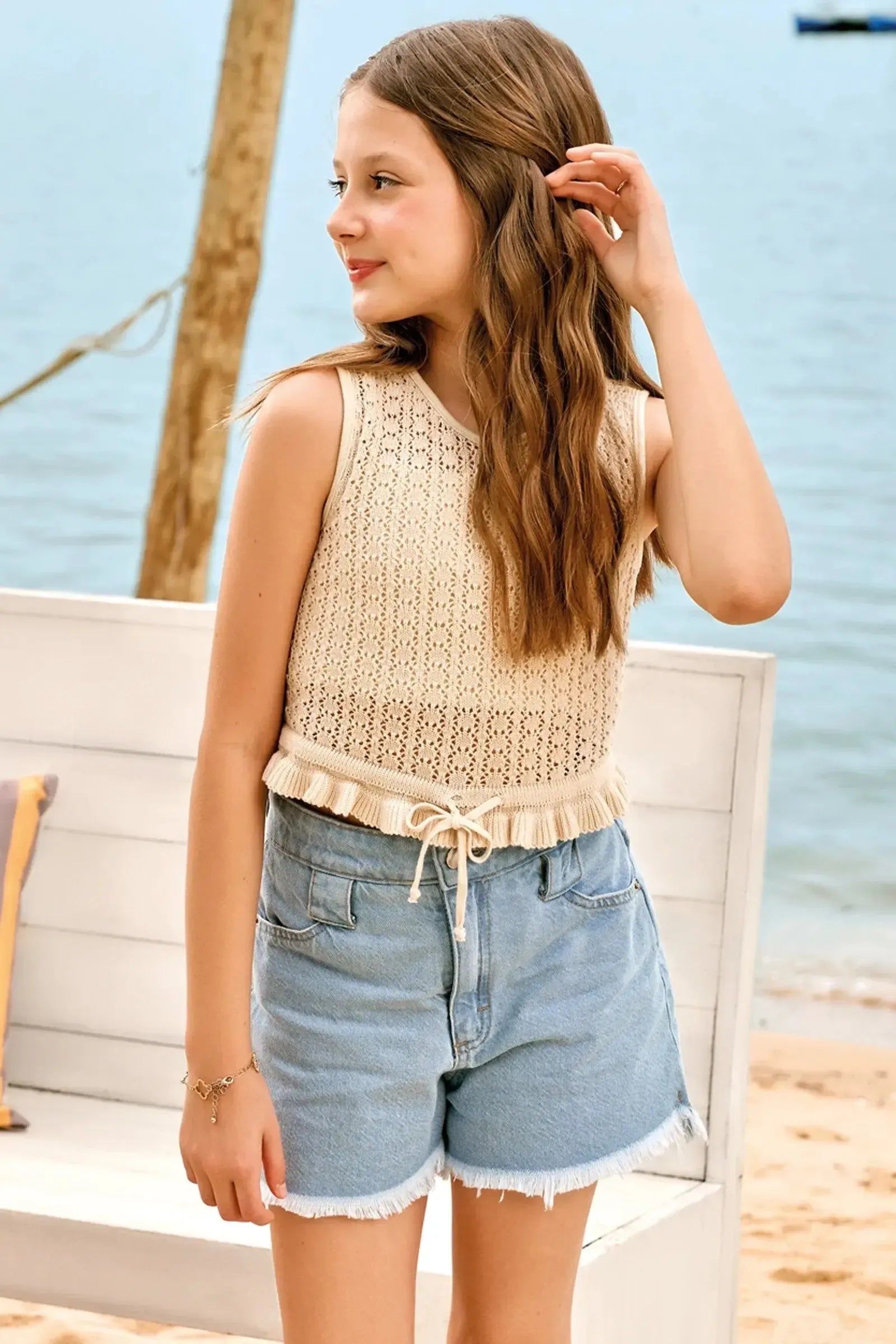 Shorts em Jeans 94388 Vic&Vicky Teen Menina